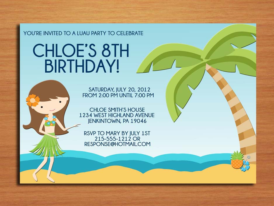 8 Best Images Of Beach Party Invitations Printable Templates Beach 