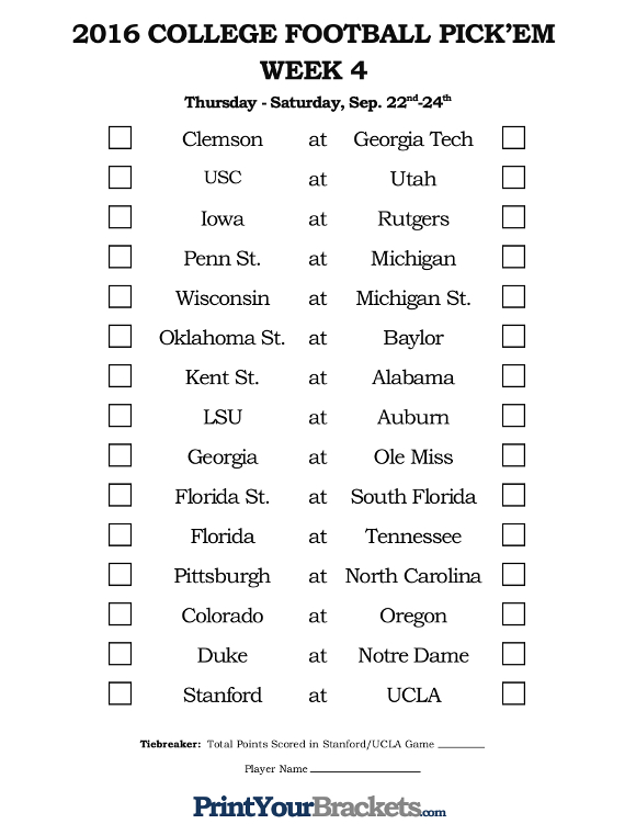 5 Best Images of College Football Bowl Pick Em Printable 2015 College