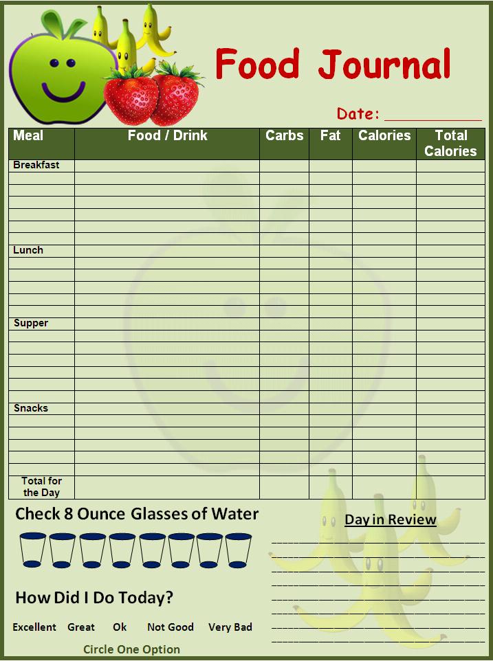 7 Best Images Of Easy Food Diary Printable Free Printable Food Diary 