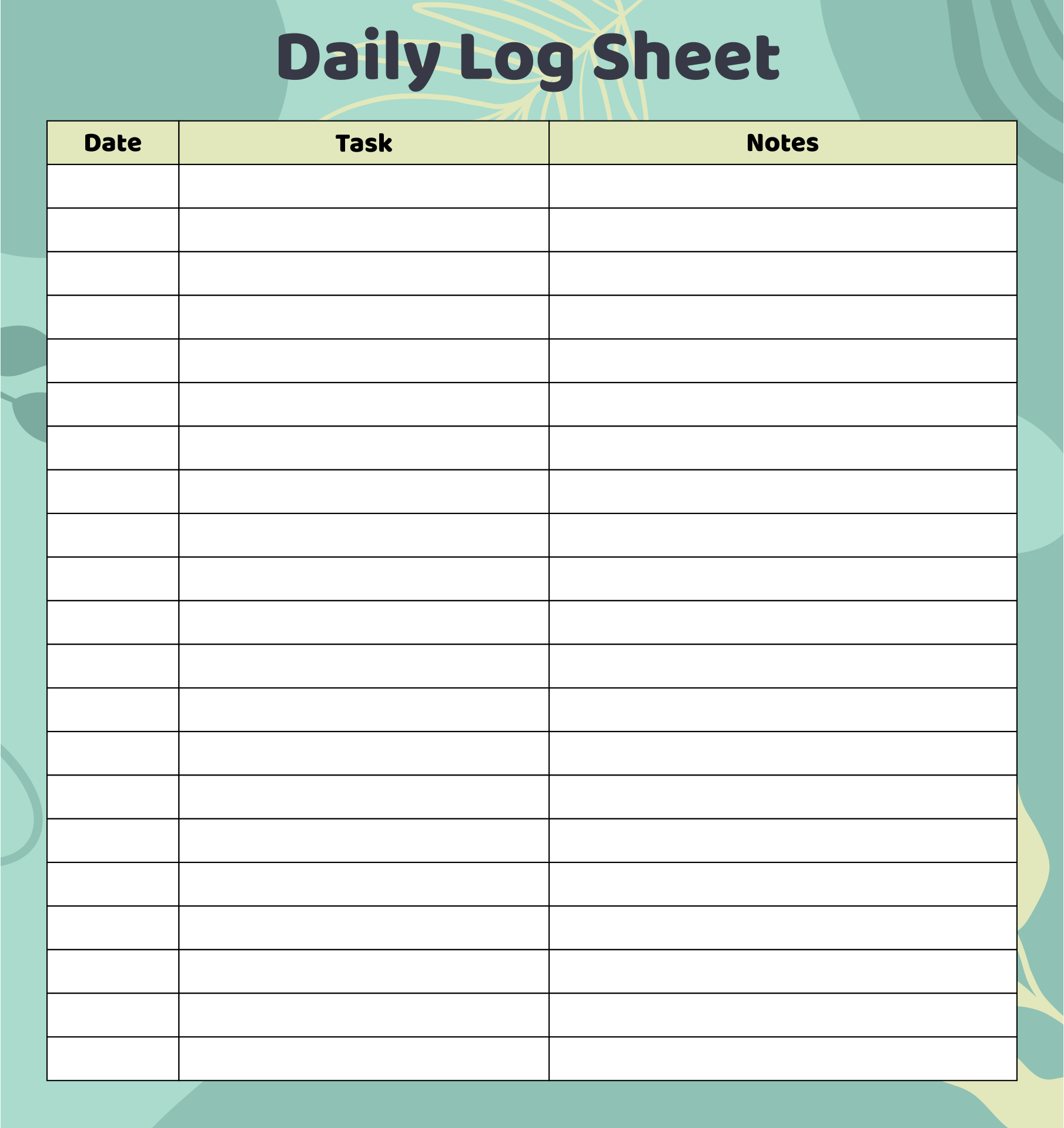 7 Best Images Of Printable Daily Log Sheets Templates Daily Work Log 