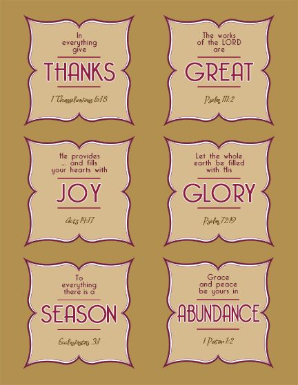 5 Best Images of Fall Scripture Printables - In All Things Give Thanks Printable, Free Printable