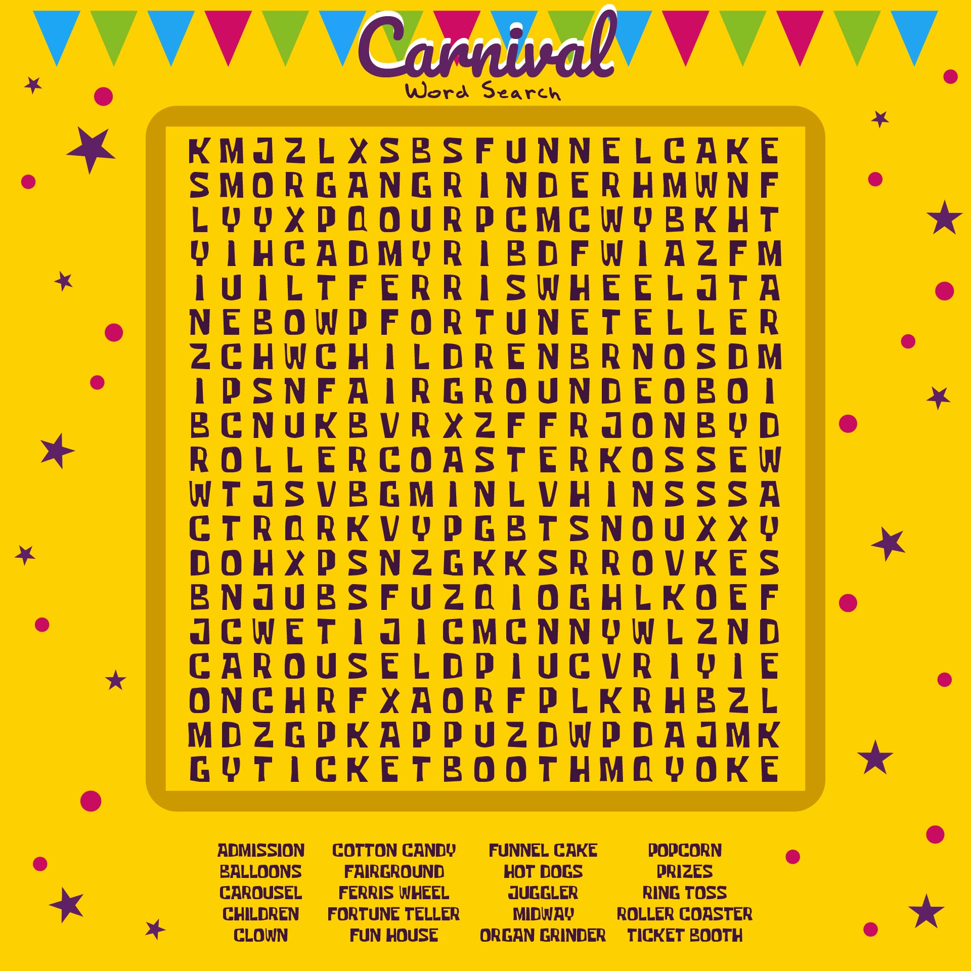 Free Printable Giant Large Print Word Search