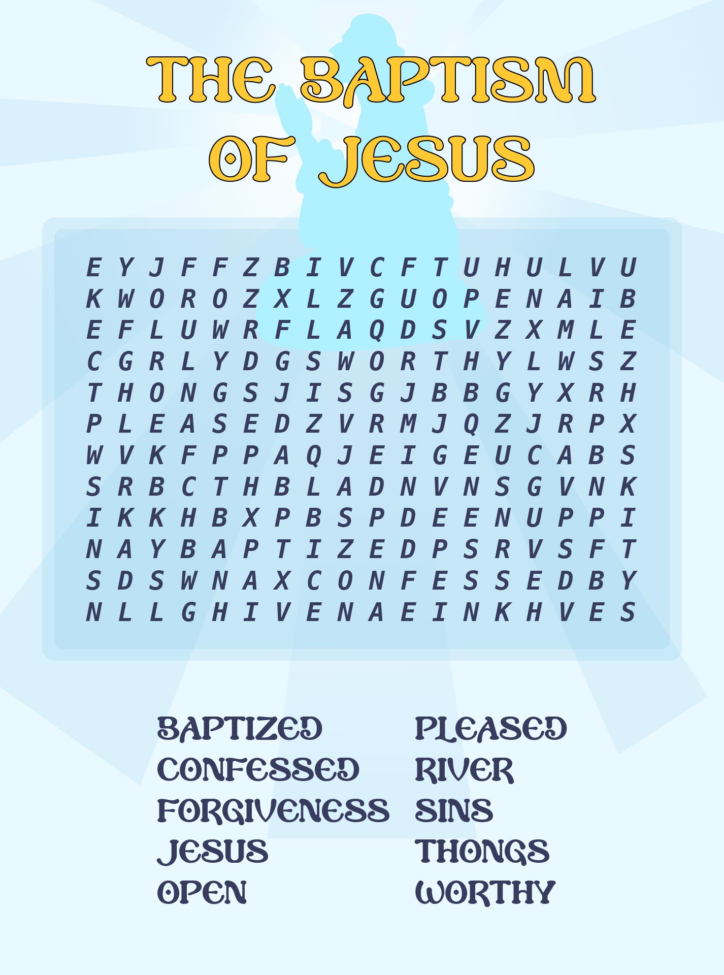 7 Best Images Of Baptism LDS Printable Word Search Baptismal 