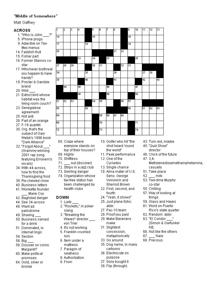 5 Best Images of Daily Printable Crossword Puzzles - Printable