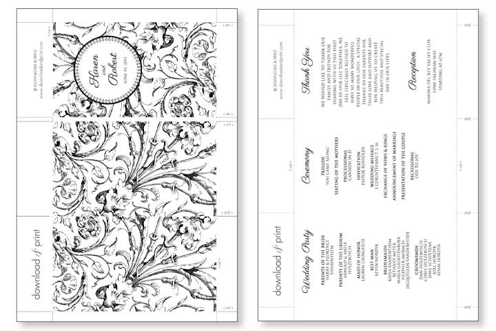 8 Best Images Of Wedding Program Template Free Printable Card Card 