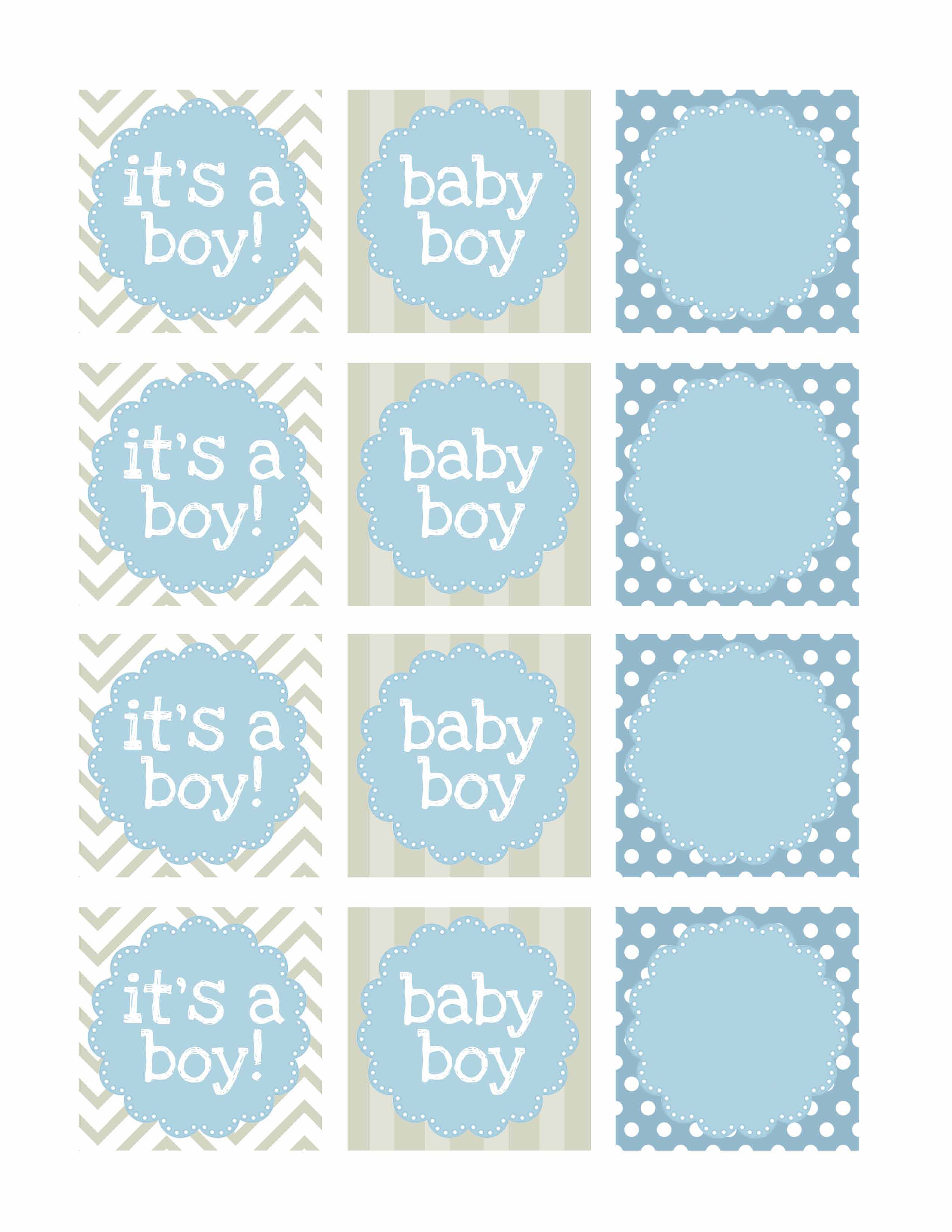Baby Shower Tags Template Free Printable