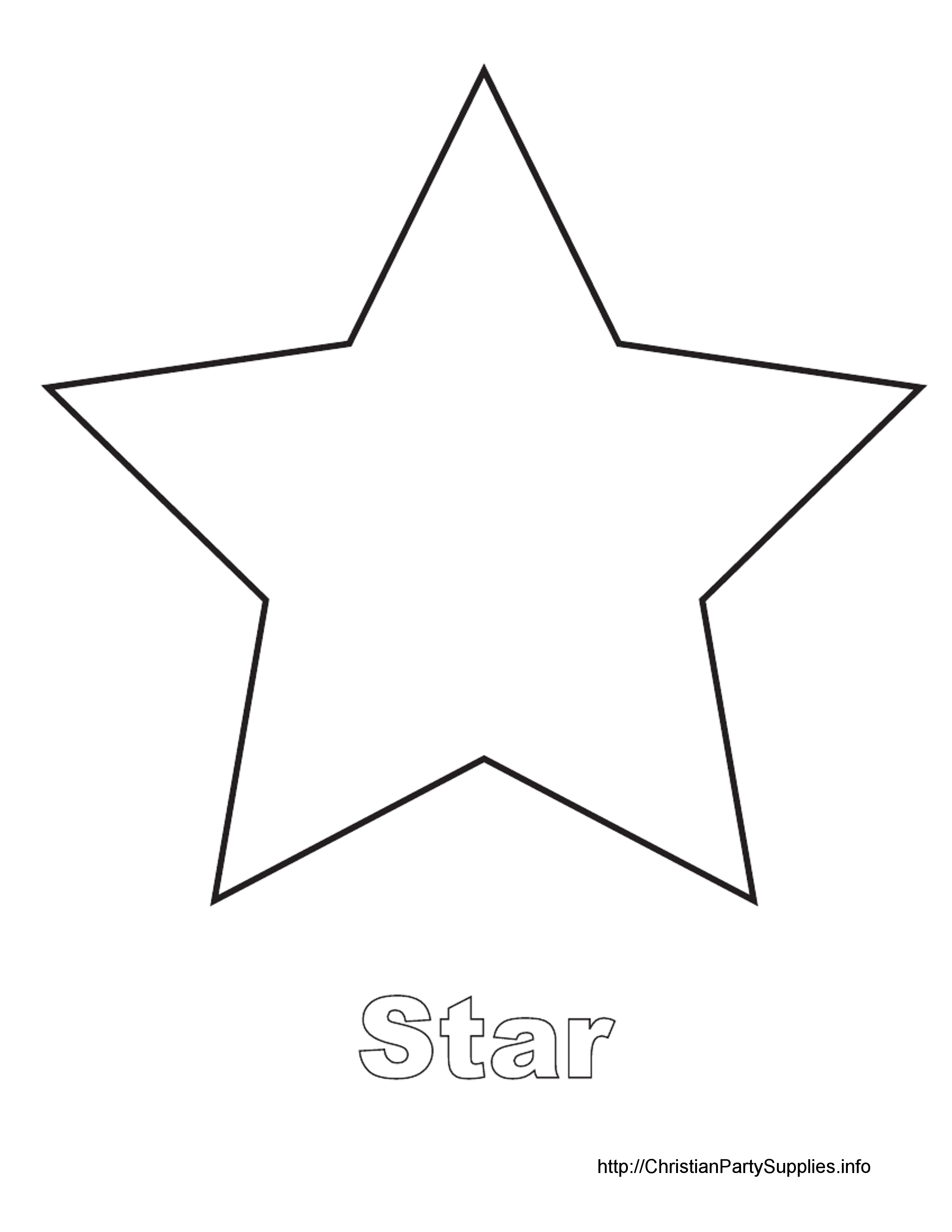 Printable Star Cut Out