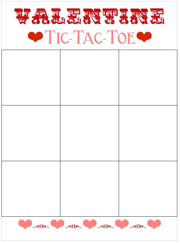 Tic Tac Toe Printable Printable Word Searches