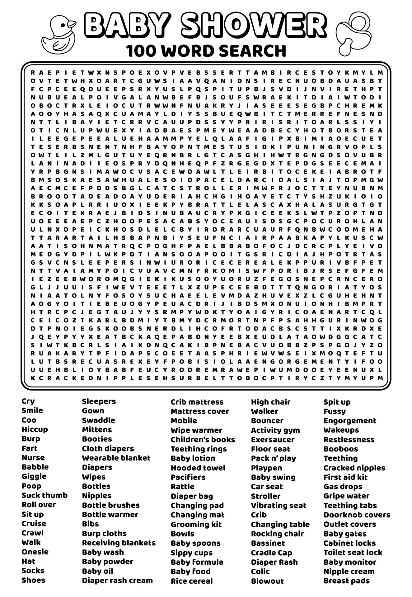 Word Search Puzzles Printable