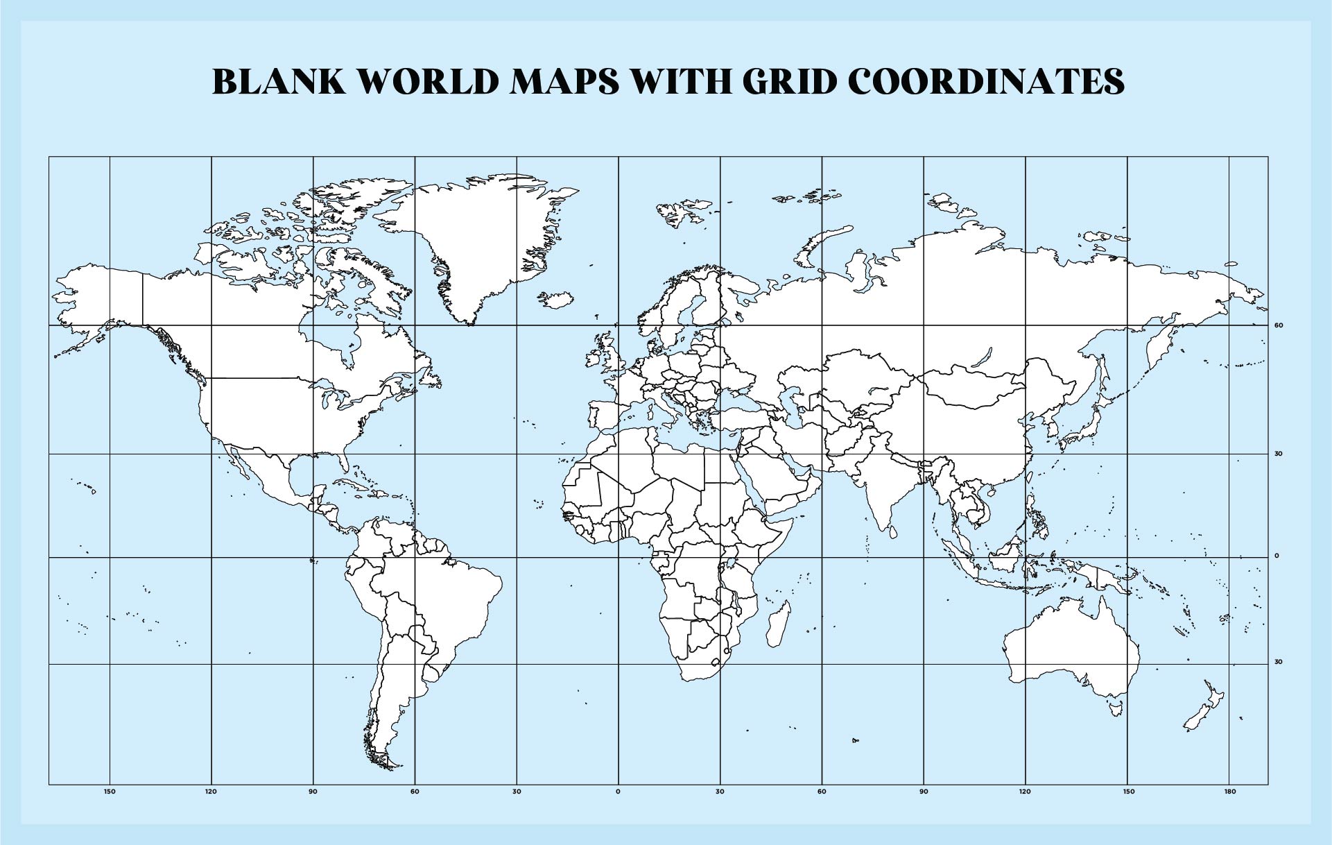 Best Printable Blank World Maps With Grid Pdf For Free At Printablee