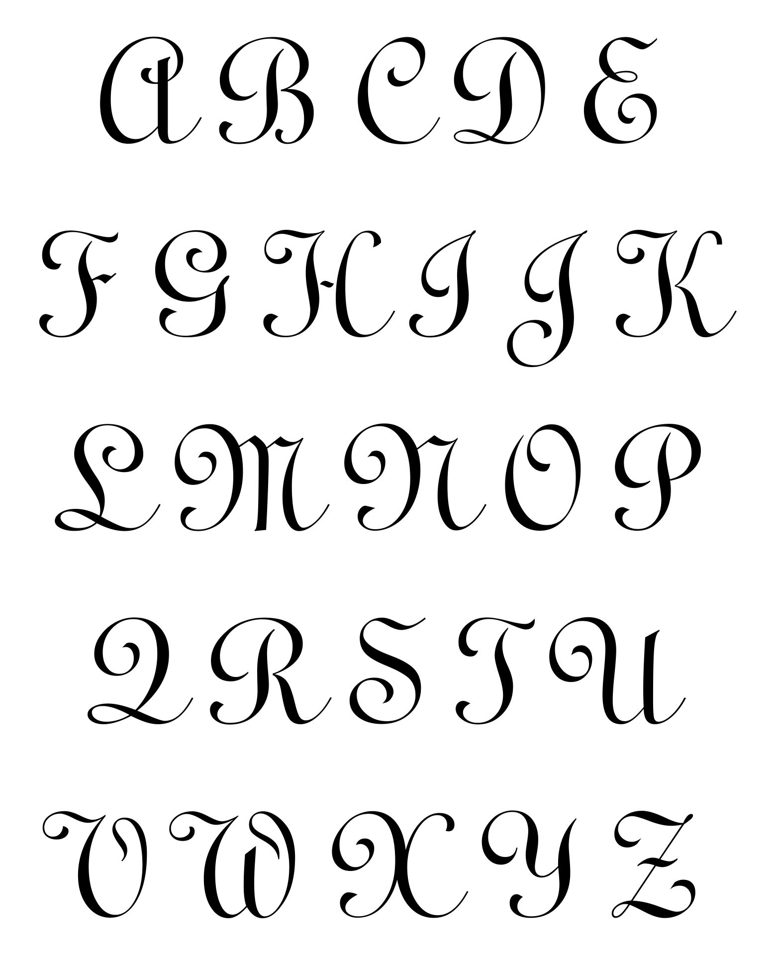 cool font styles alphabet