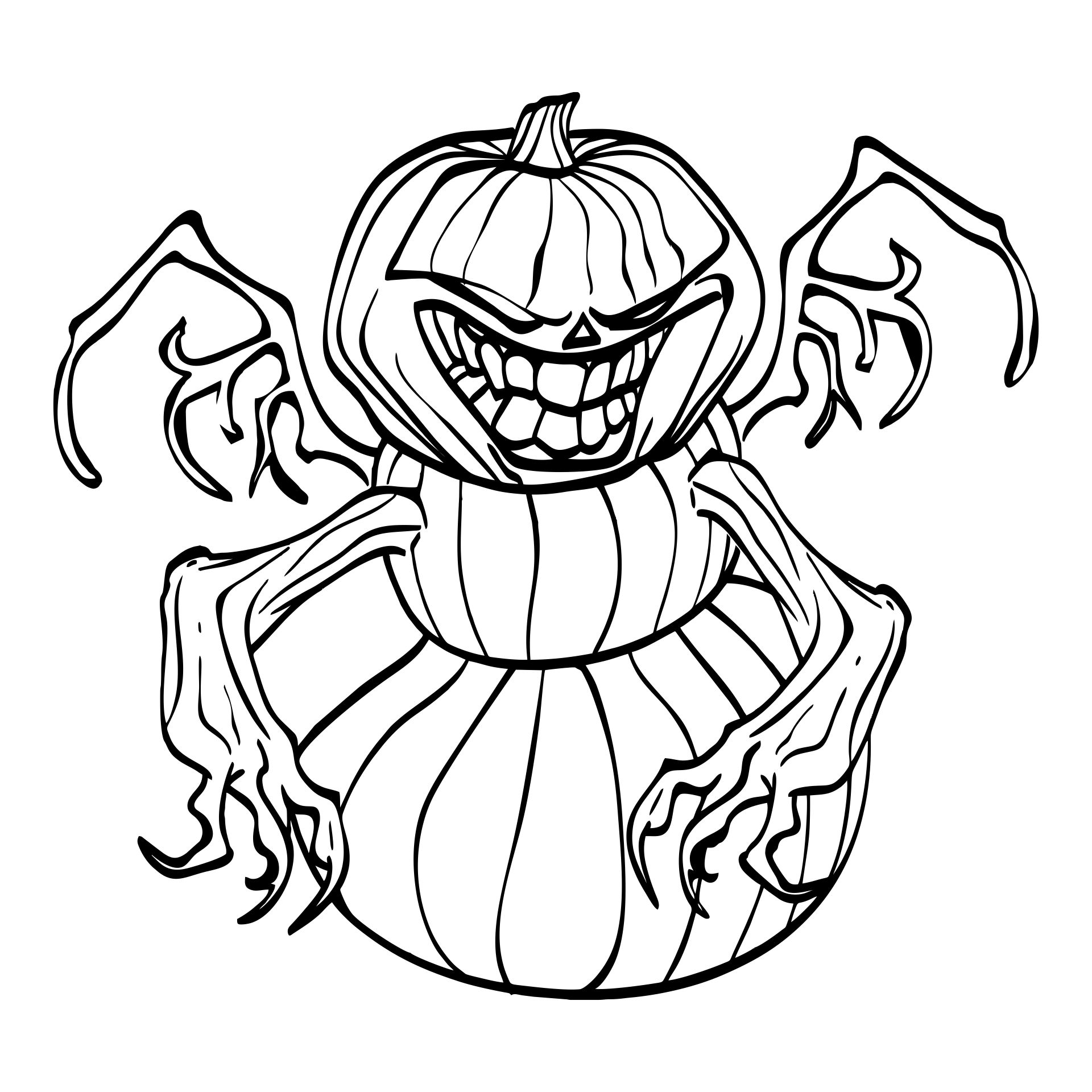free printable scary halloween coloring pages