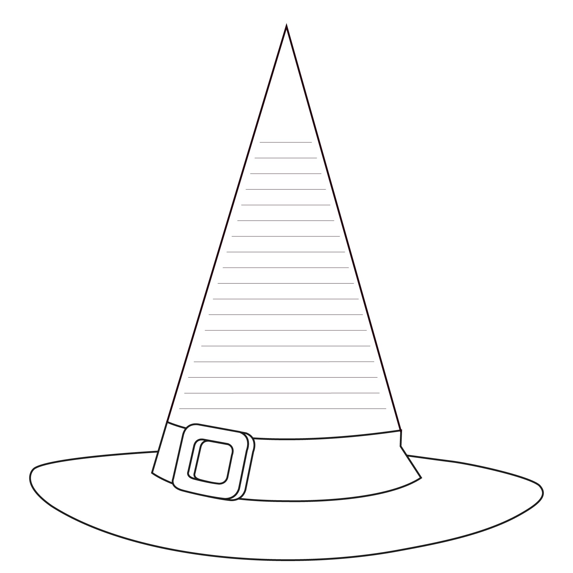 Printable Halloween Witchs Hat Writing Paper