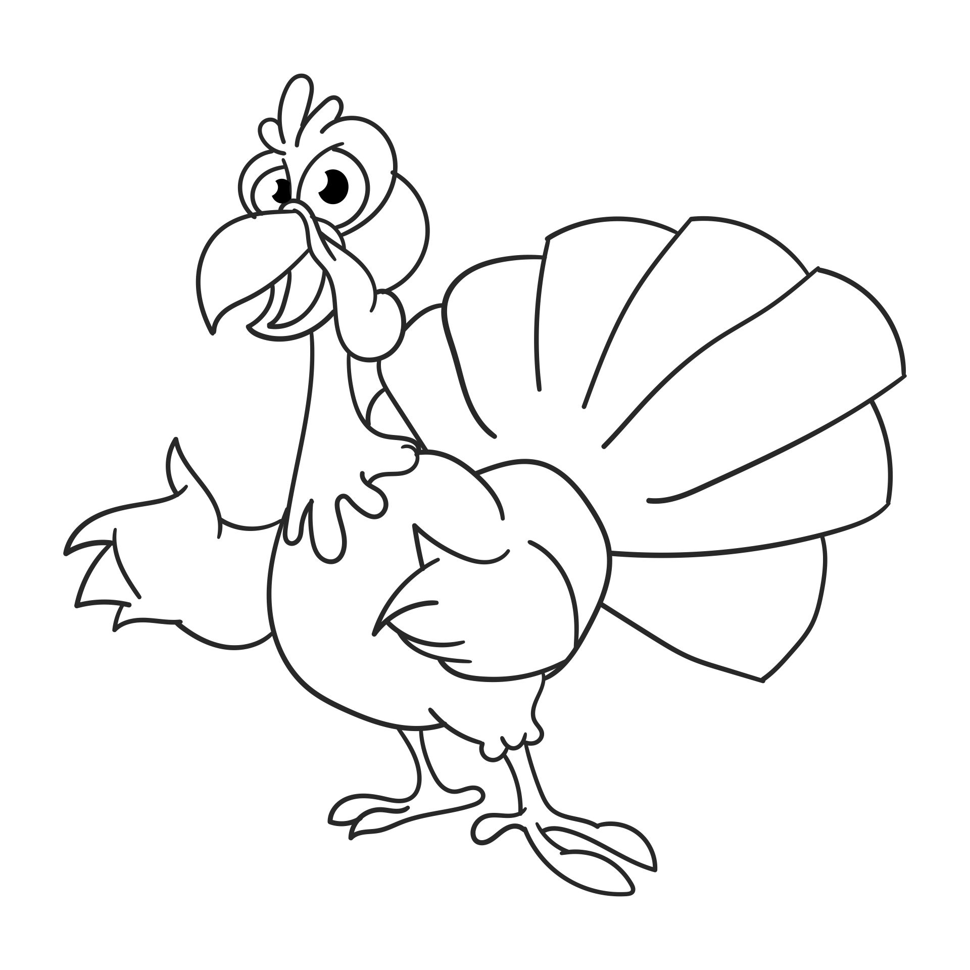 Happy Thanksgiving Turkey Coloring Sheet