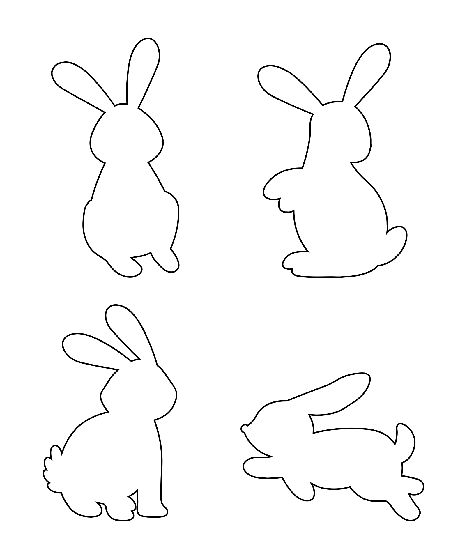 Printable Easter Bunny Template