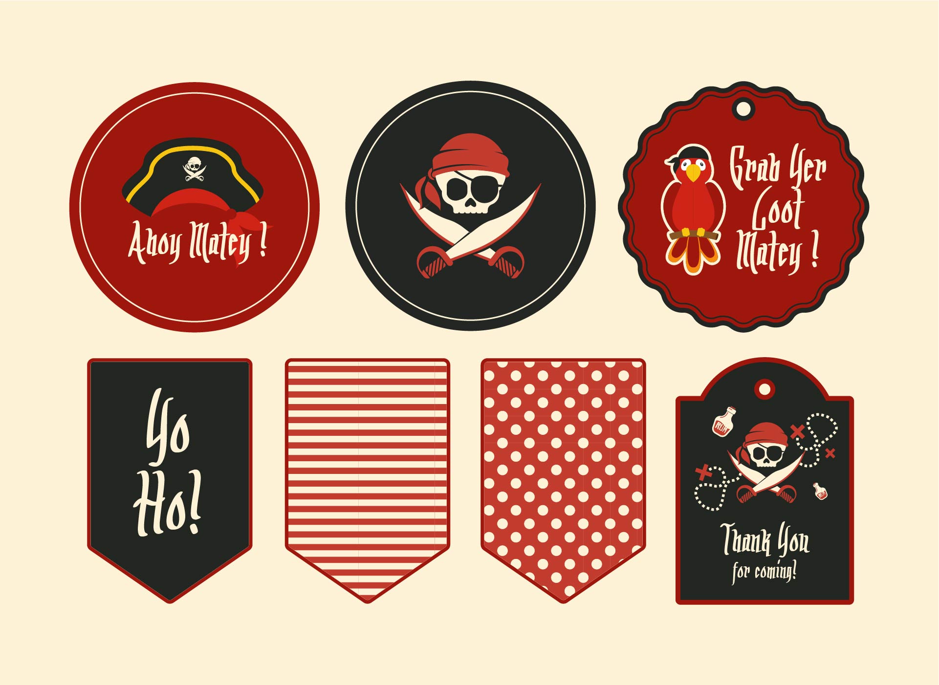 free printable pirate party decorations