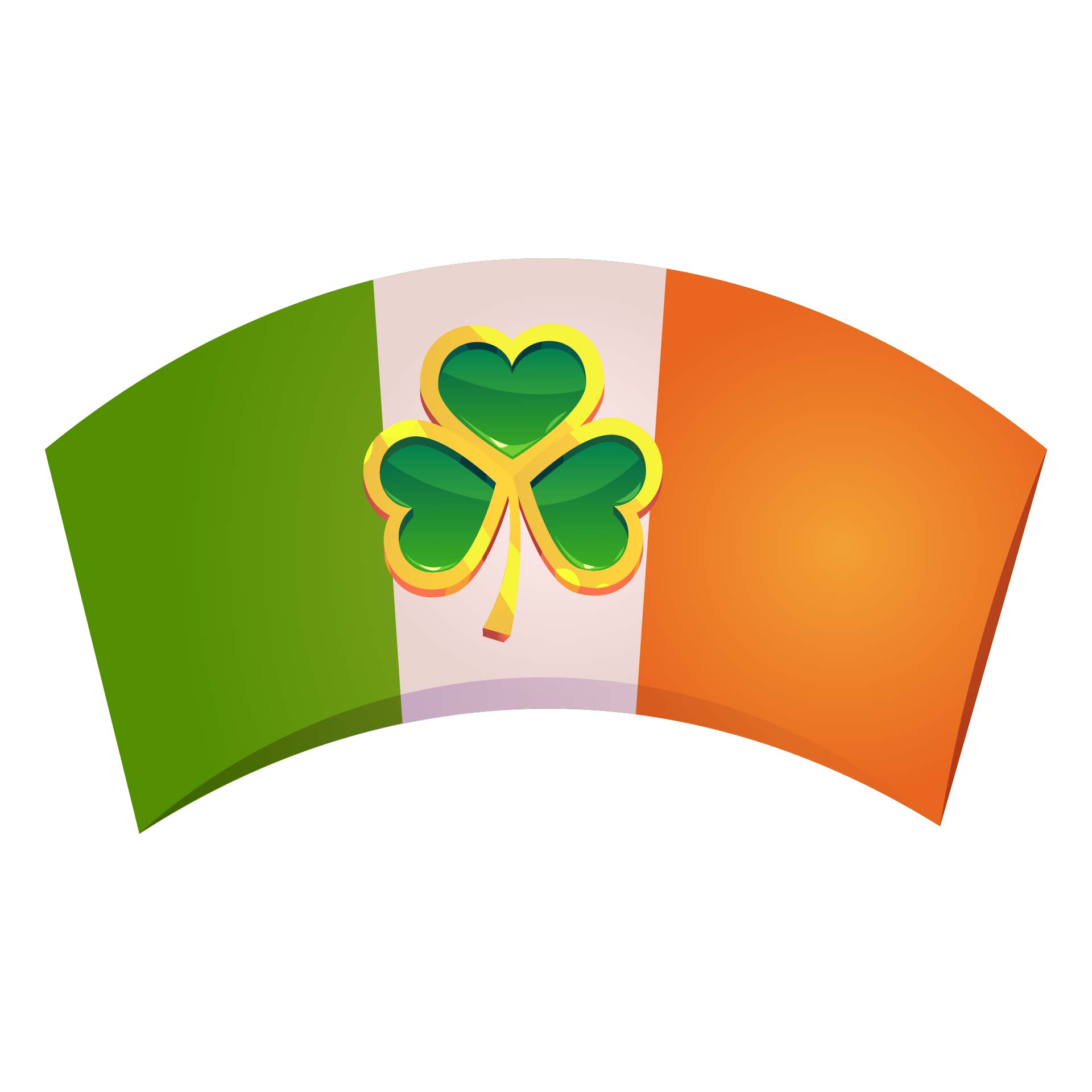 Printable Shamrock Irish Flag