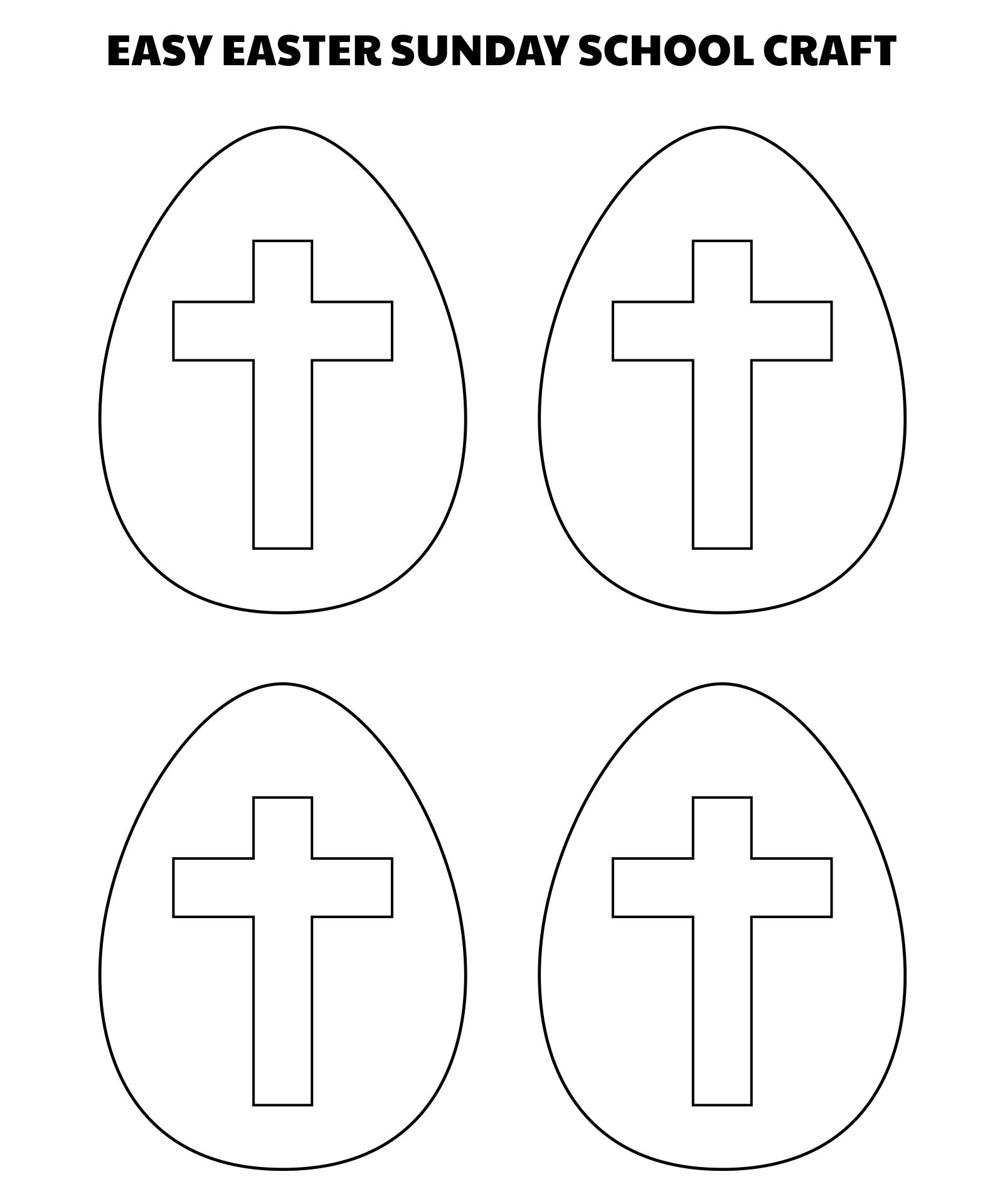 Printable Easter Sunday School Crafts Templates