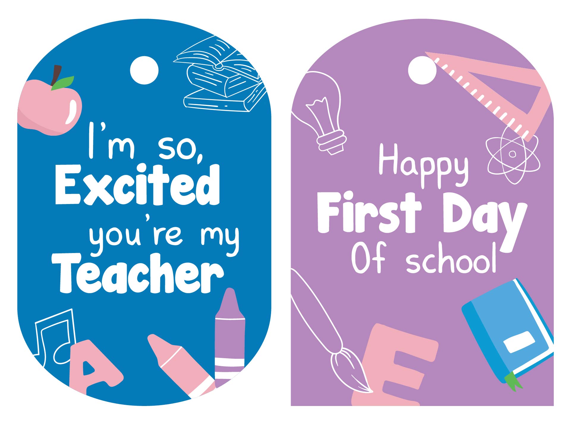 Printable Welcome Back To School Teacher Tags