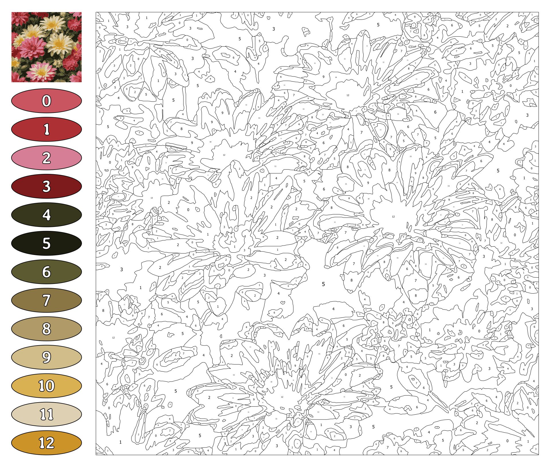 Free Paint by Numbers for Adults with Color Key! - OriginalMOM