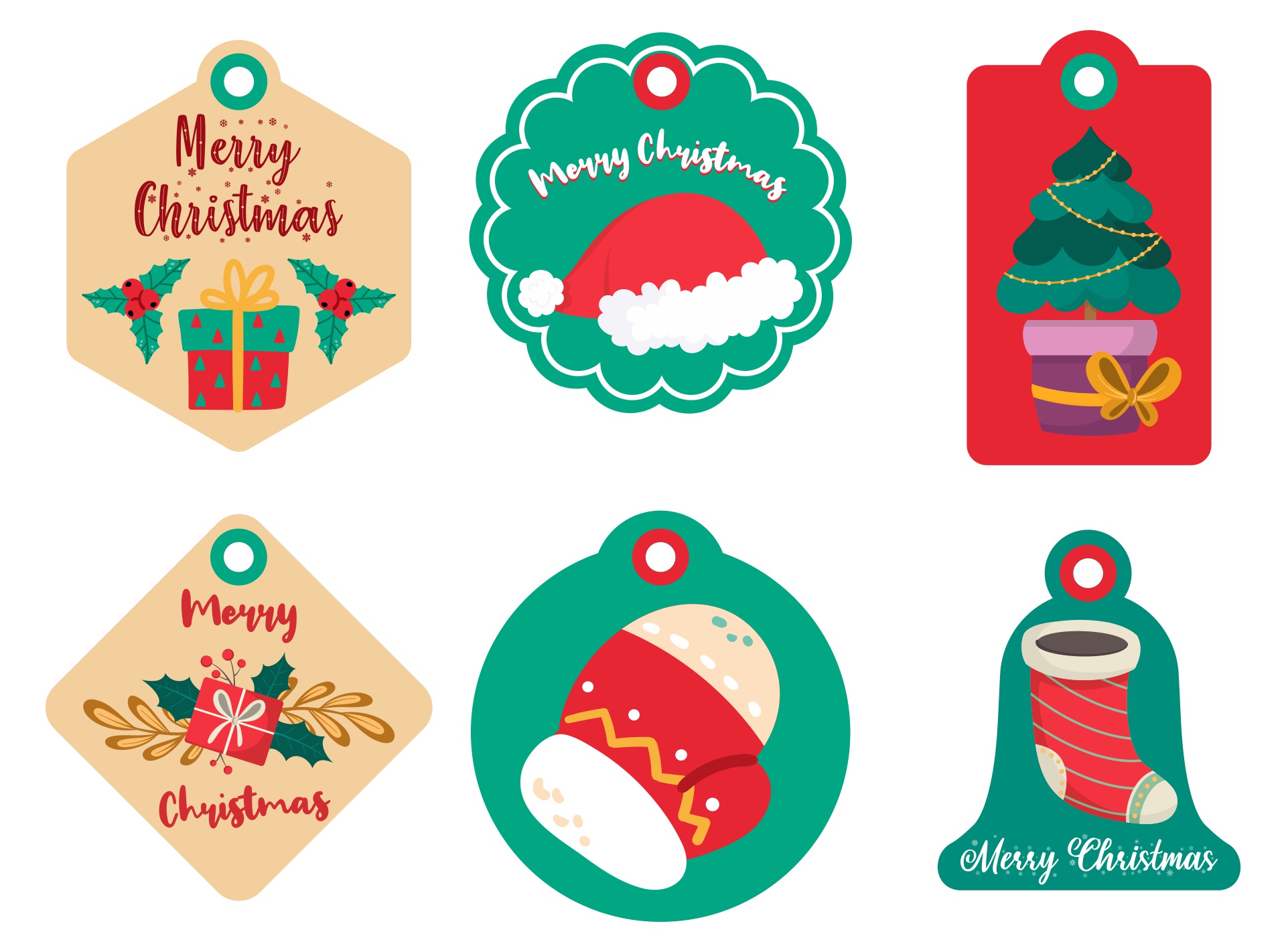 Festive Printable Christmas Gift Tags