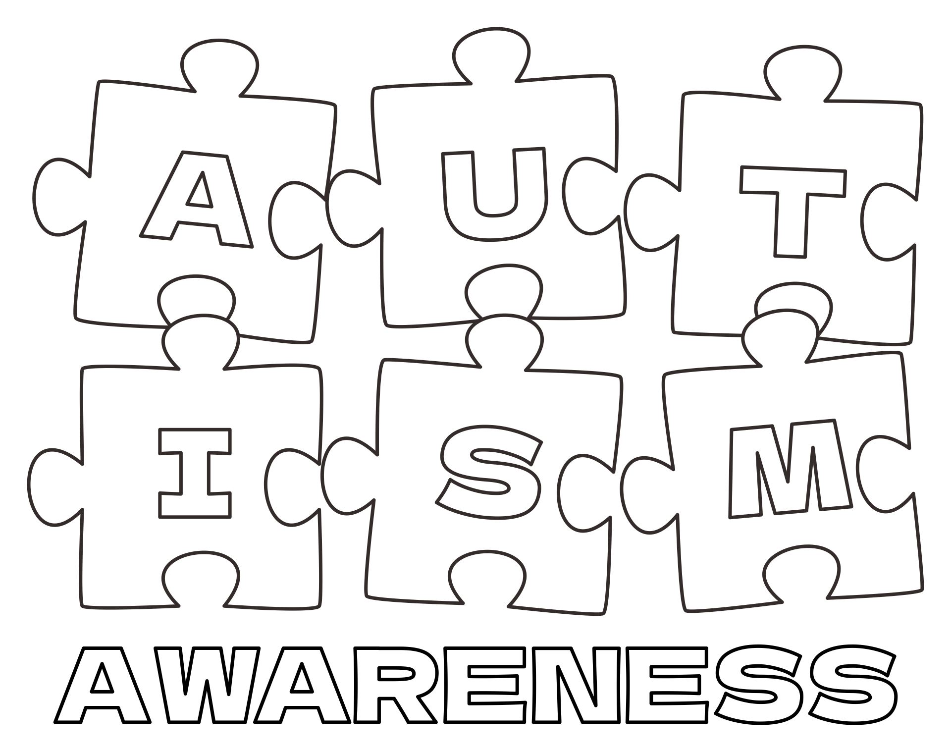 Autism Awareness Coloring Sheet