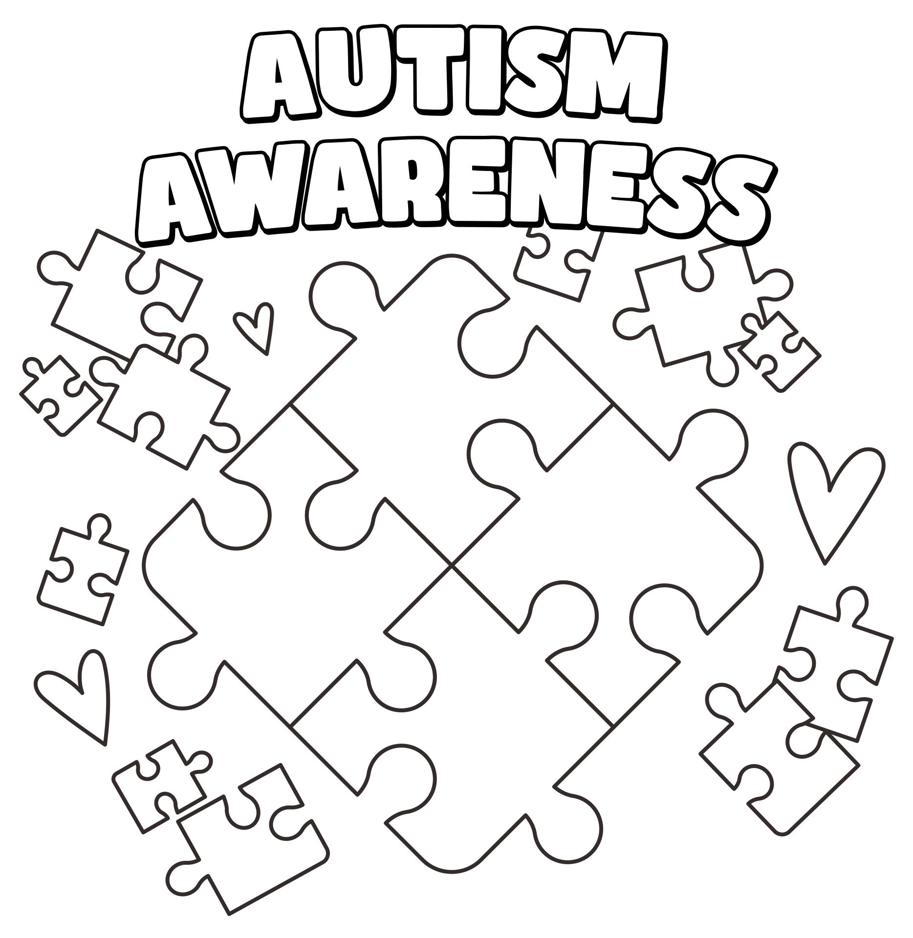 Autism Awareness Month Coloring Page