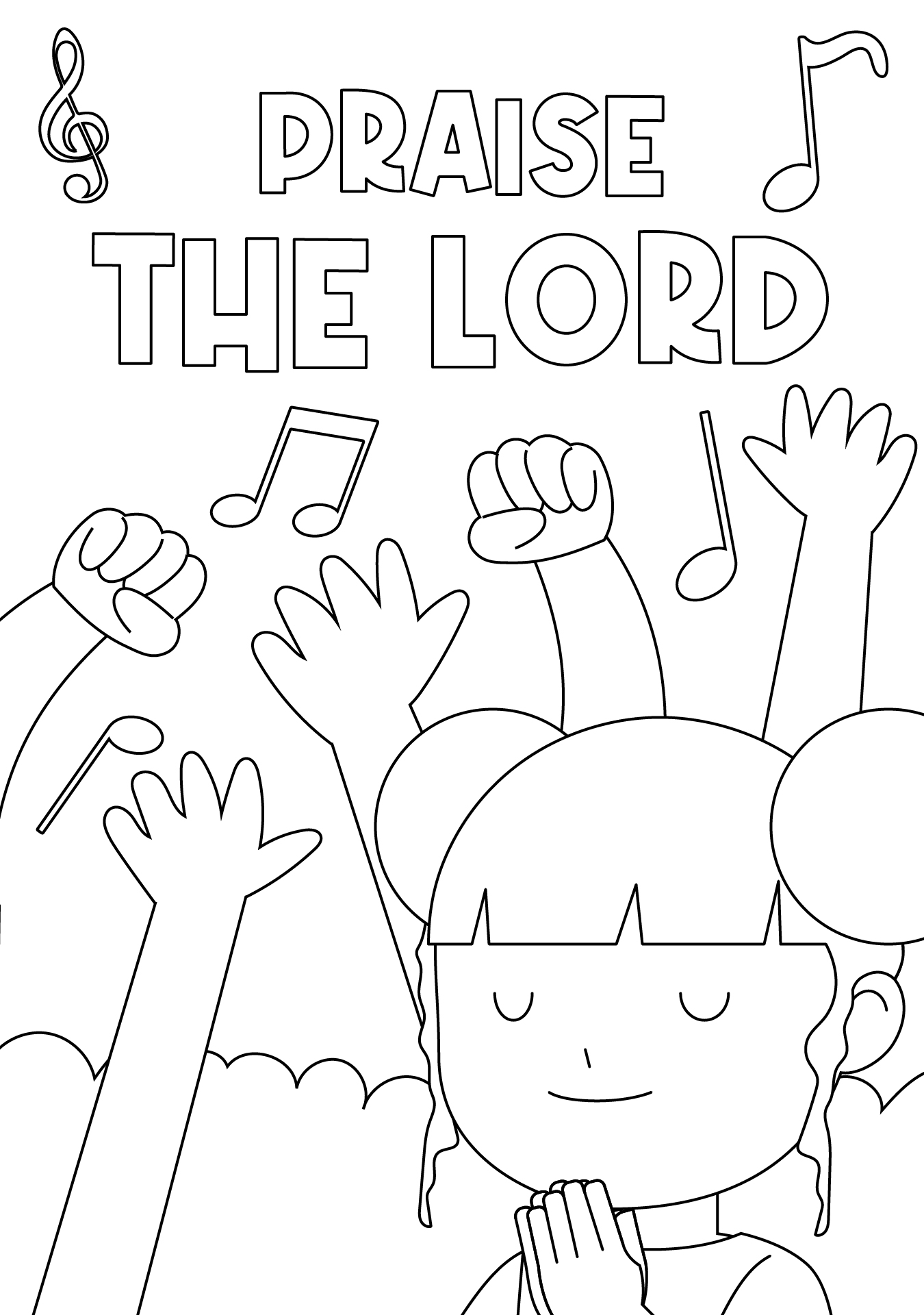 Praise And Worship Coloring Page