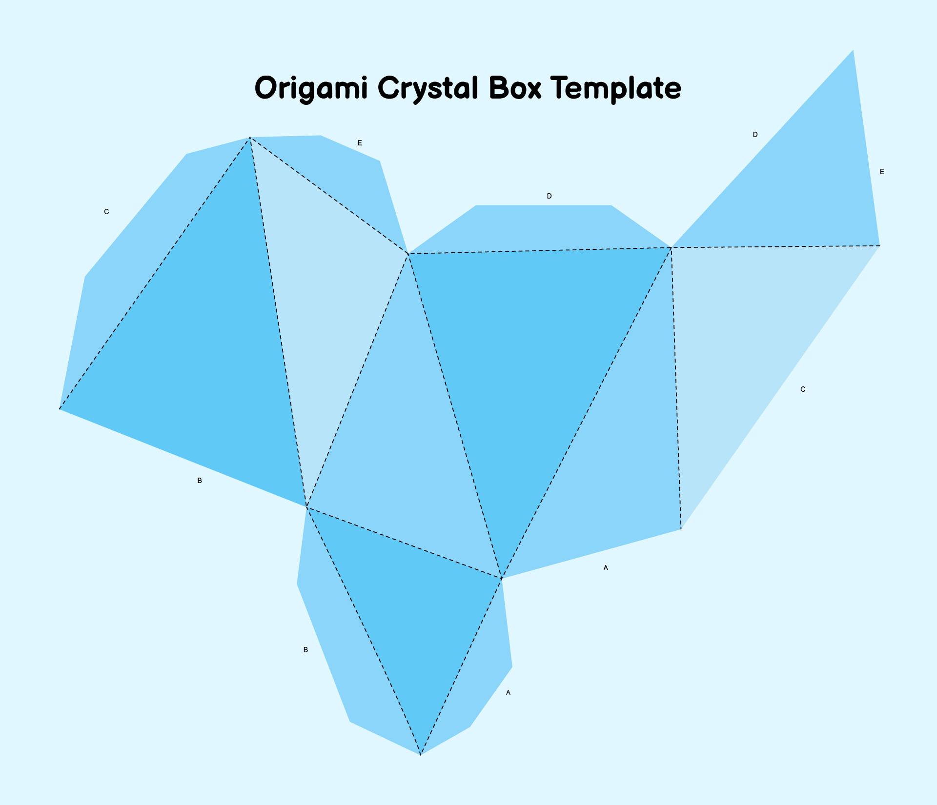 Origami Crystal Box Template