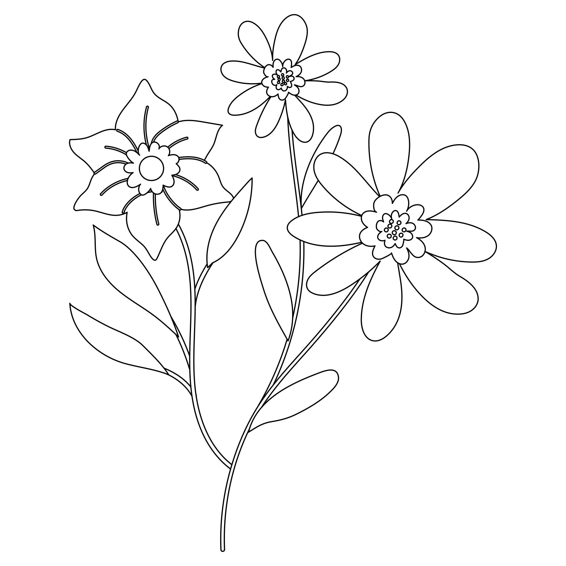 Abstract Flowers Embroidery Patterns