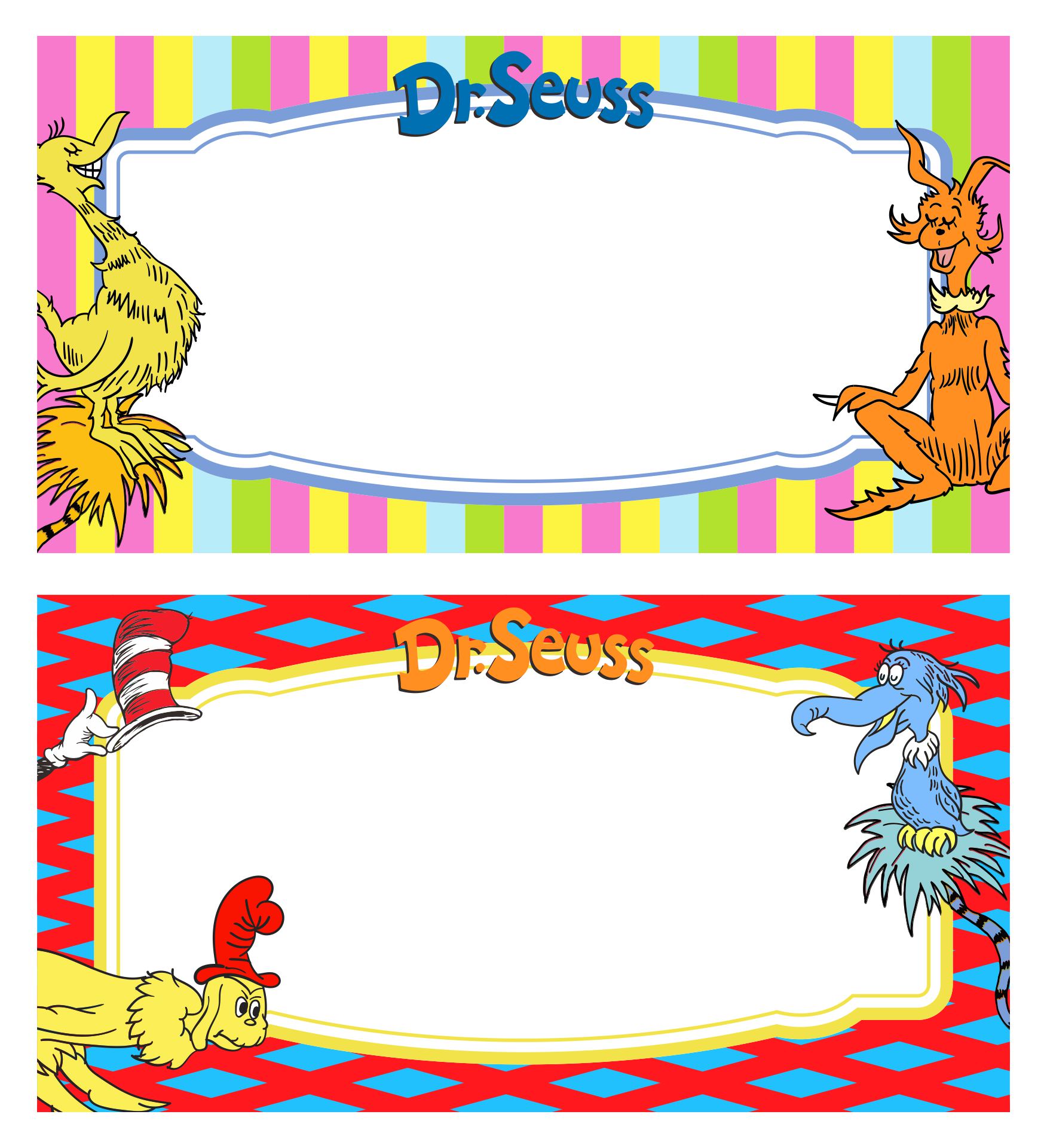 Dr. Seuss Label Stickers Border