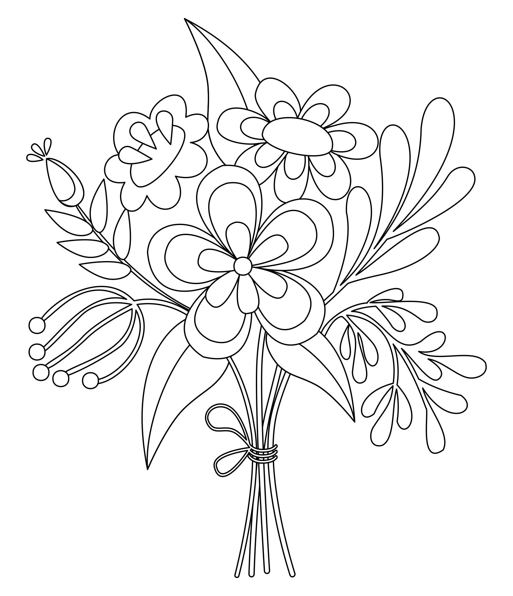 Floral Bouquet Embroidery Pattern