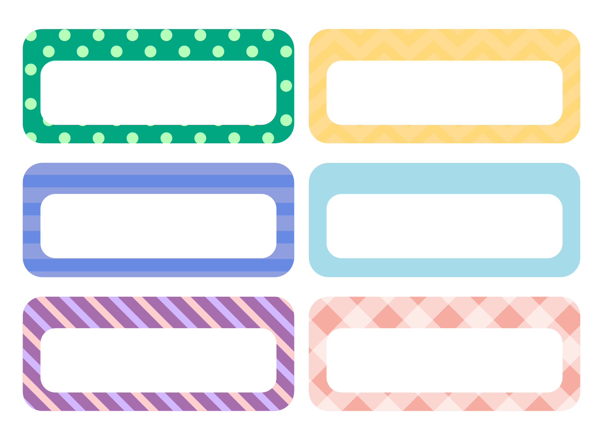 Desk Name Tags Summer Theme