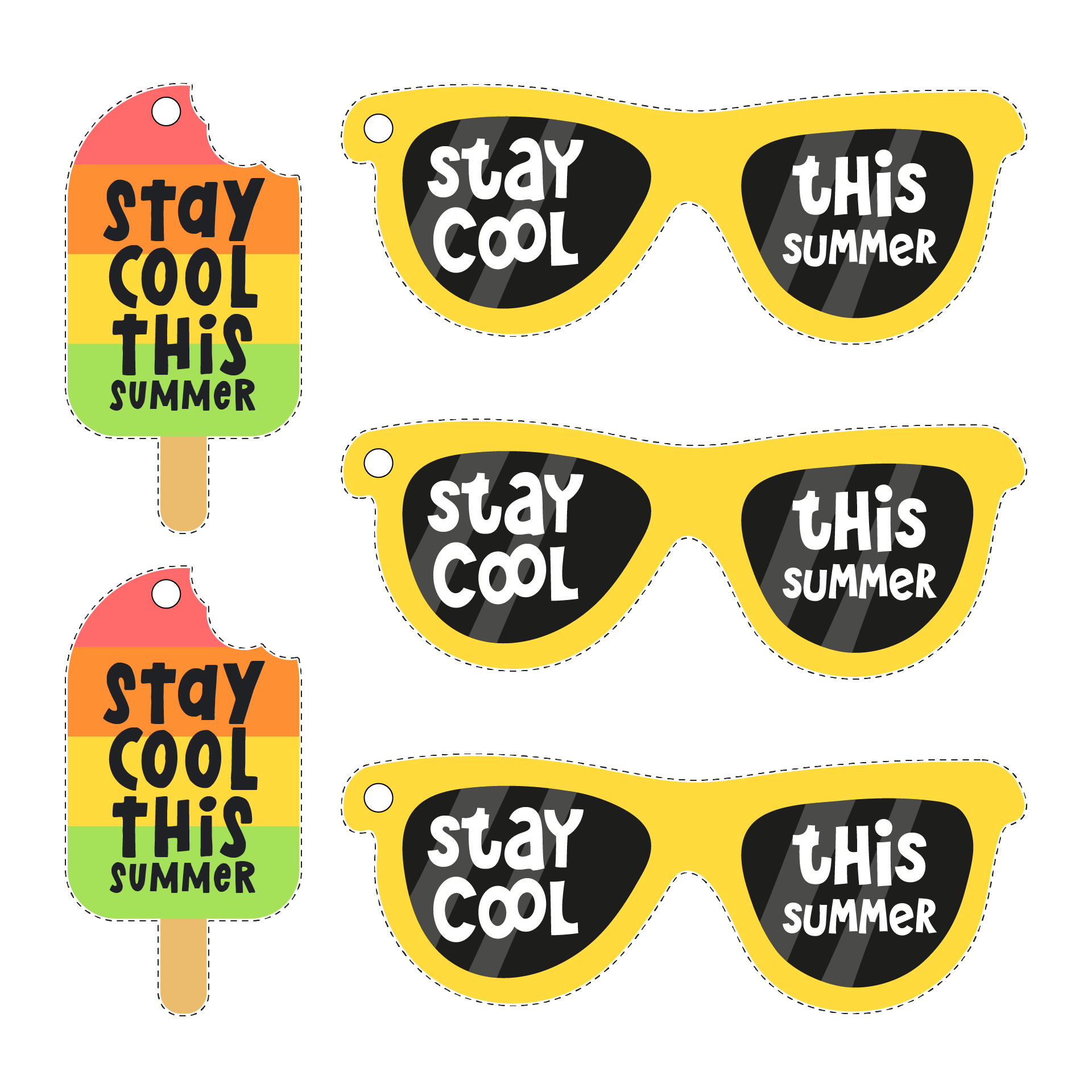 End Of Year Gift Tags Stay Cool This Summer
