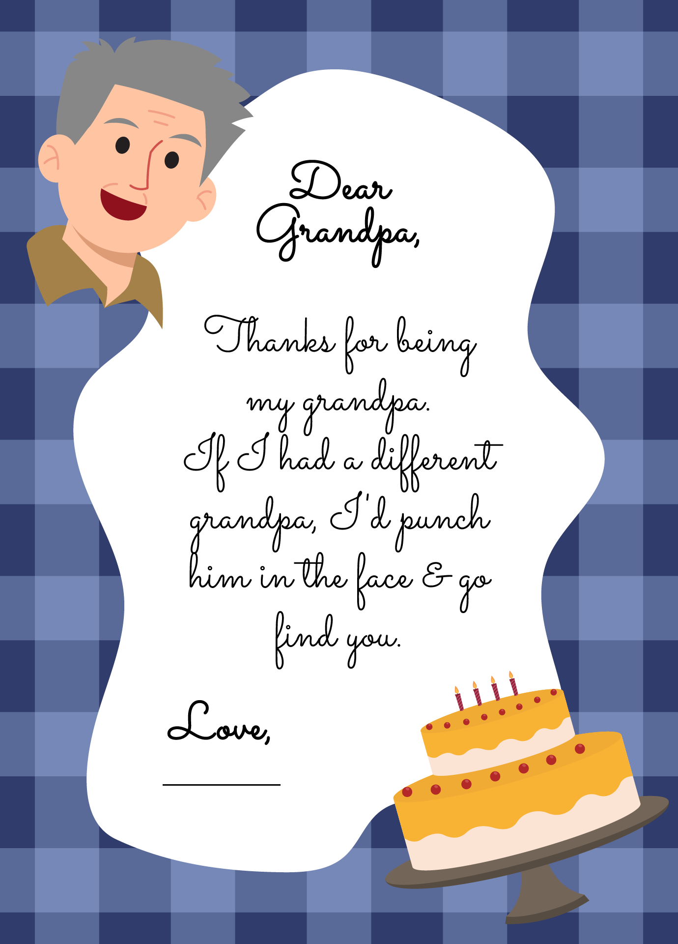 Grandfather Birthday Gift Card