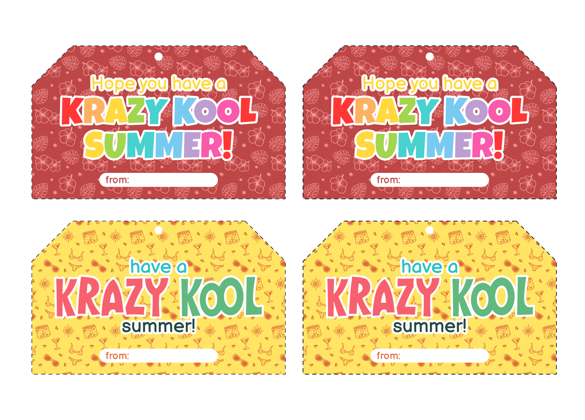 Krazy Kool Summer Labels