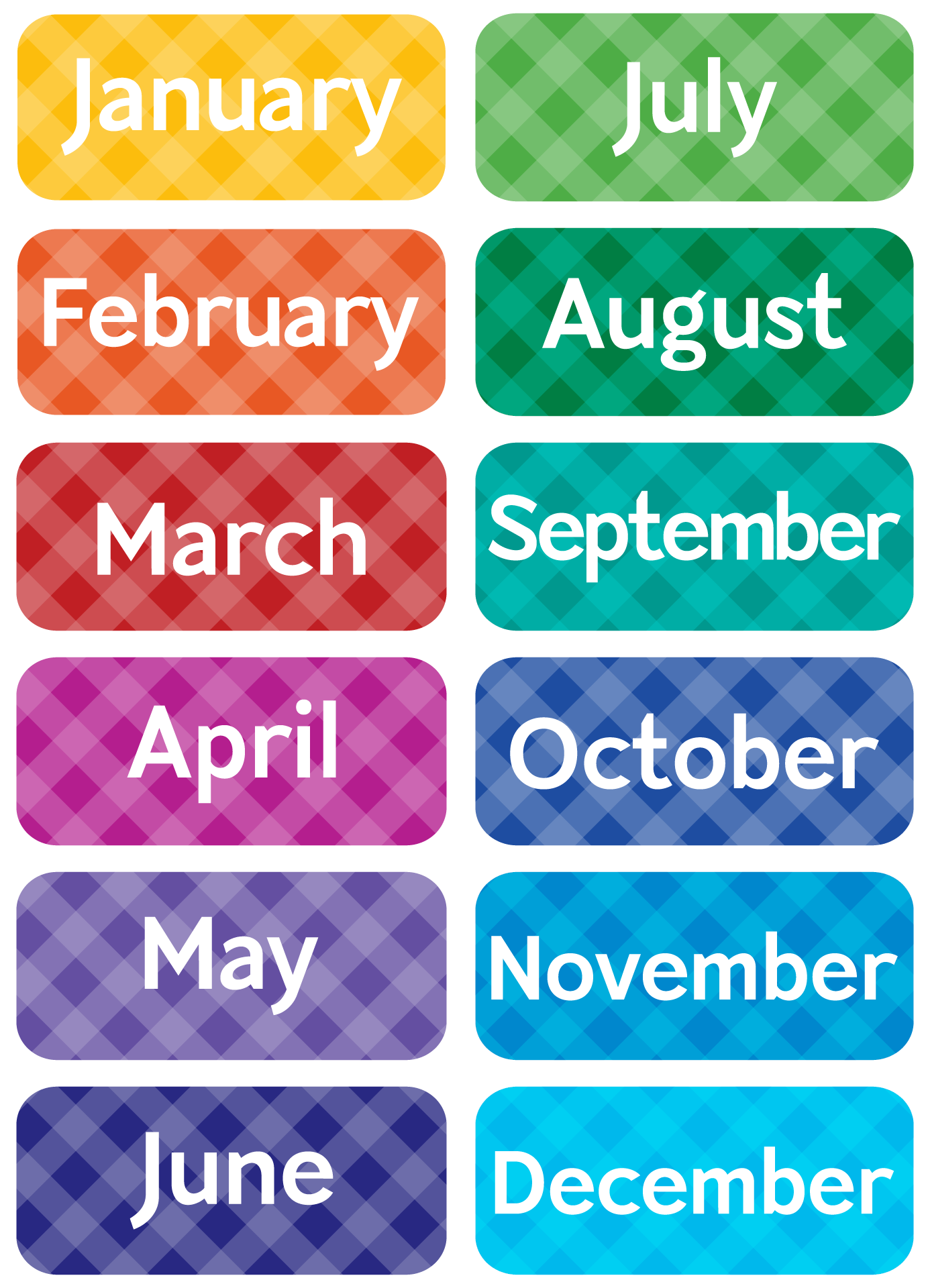 Months Of The Year List