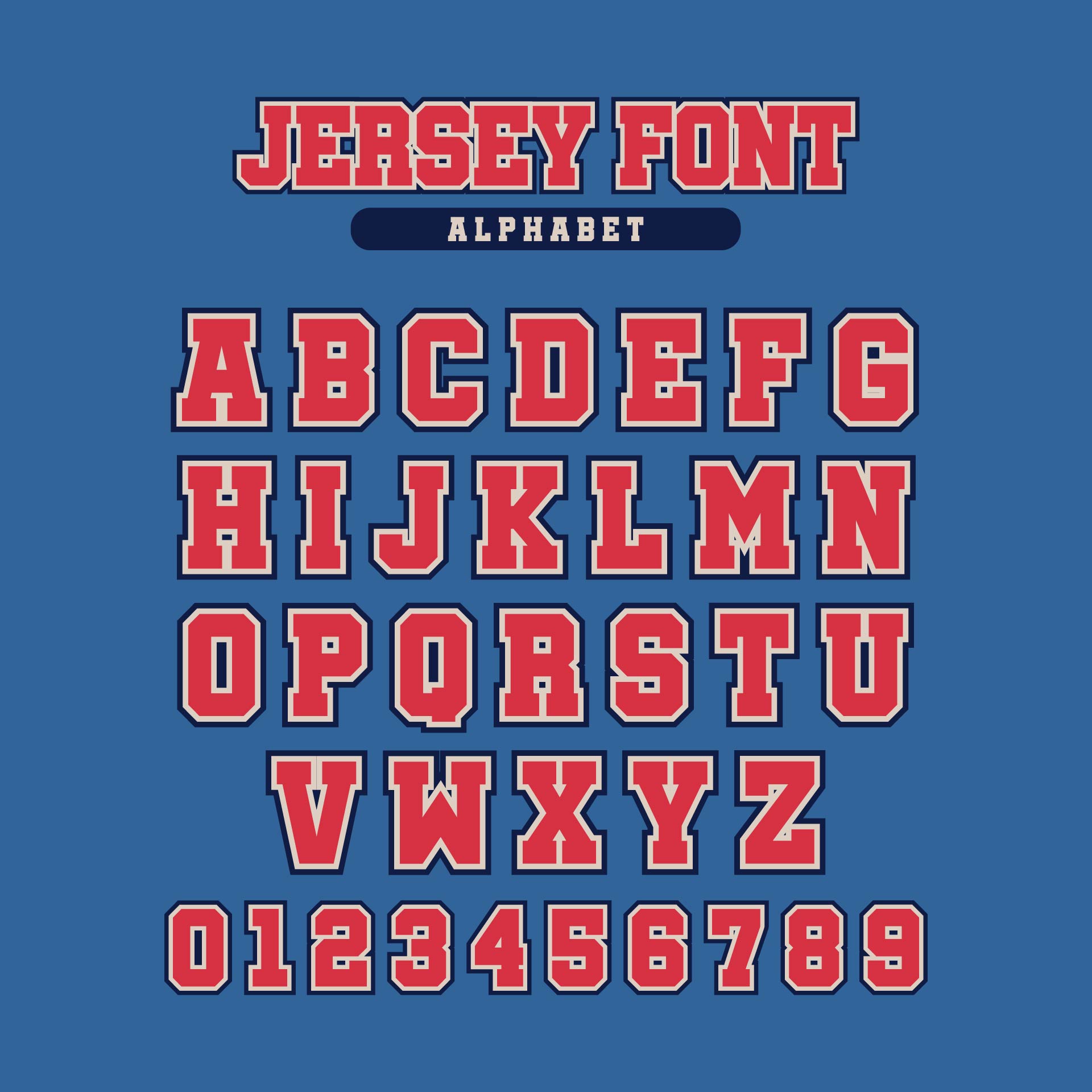 Jersey Font Alphabet