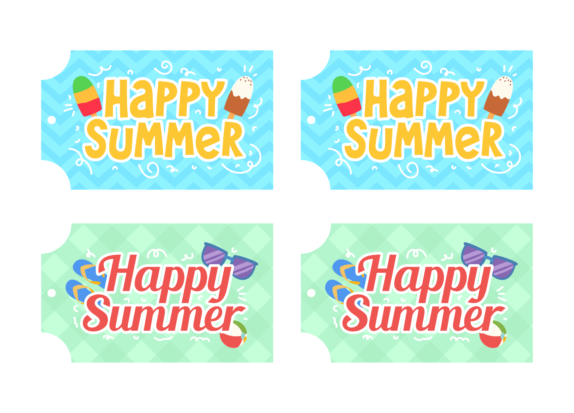 Printable Happy Summer Tag End Of School