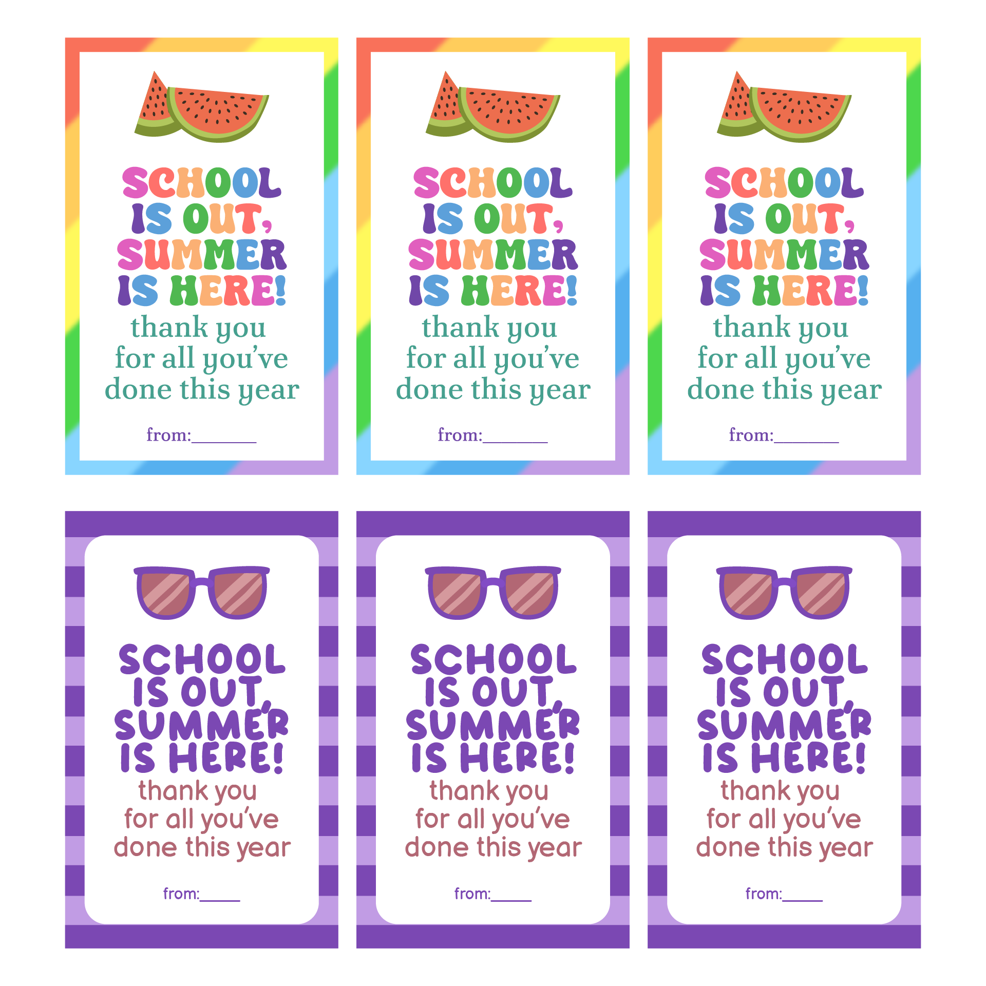 School Is Out Summer Is Here Gift Tag
