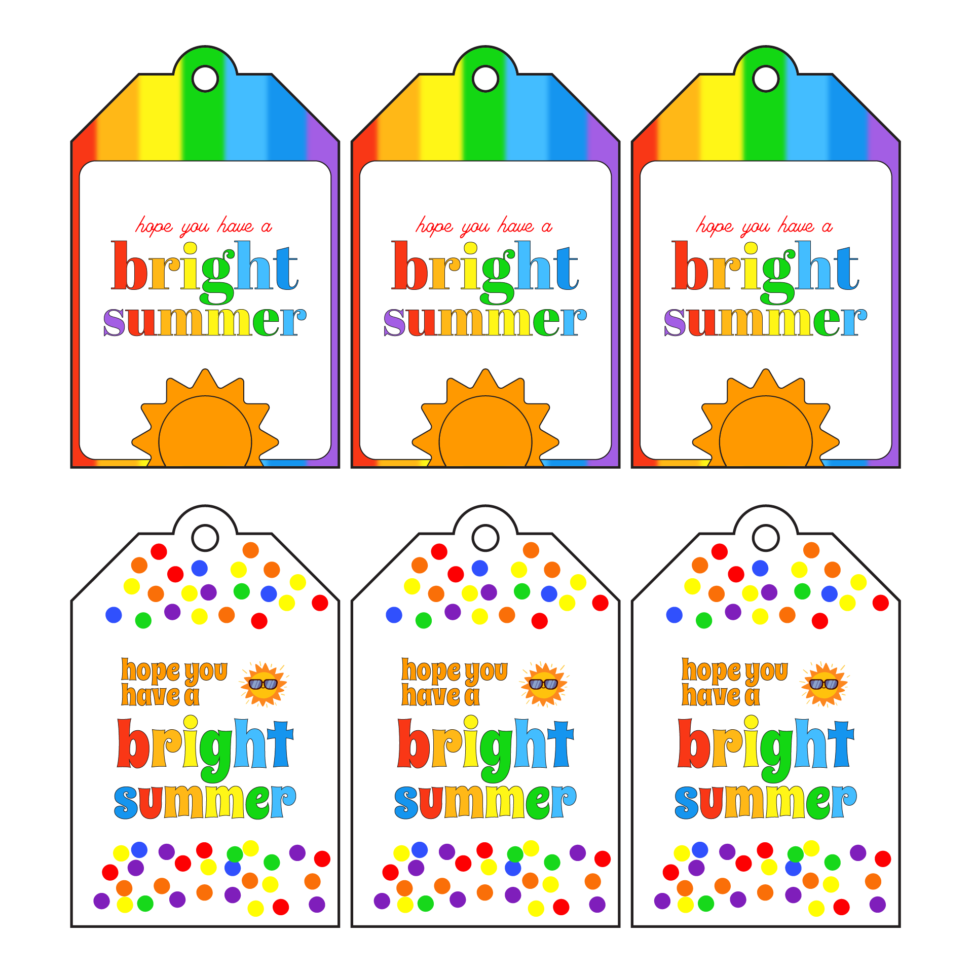 Summer Daycare Gift Tags