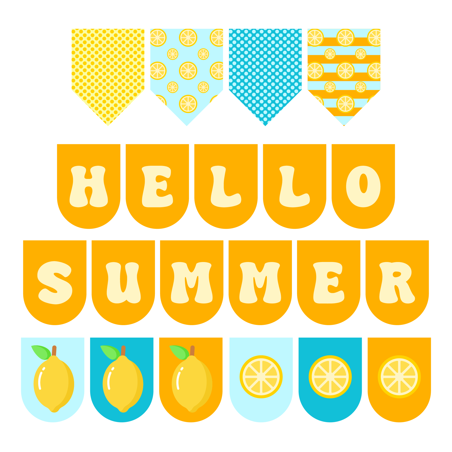 Summer Lemons Bulletin Banners
