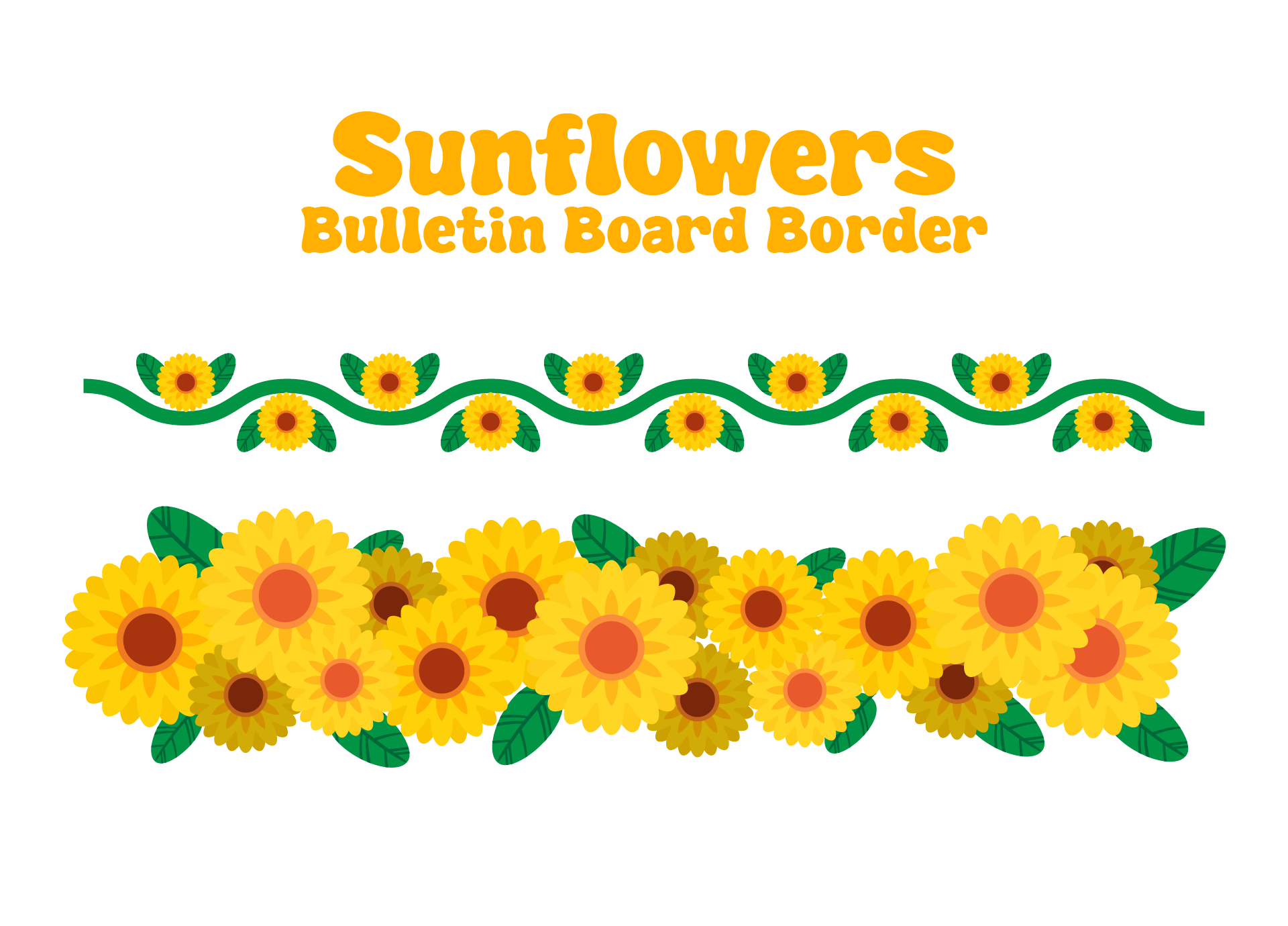 Sunflowers Bulletin Board Border