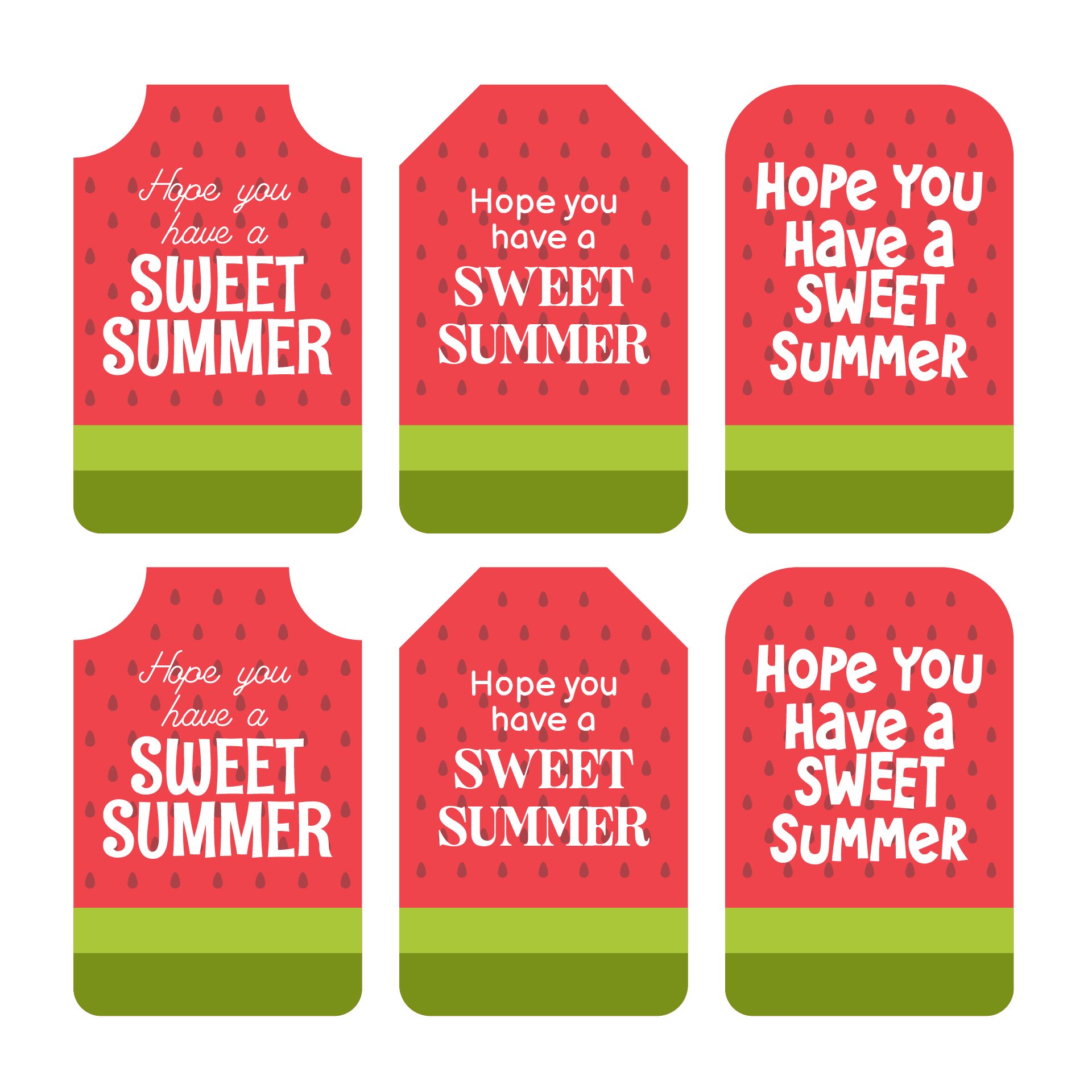 Watermelon Summer Party Favor Tag