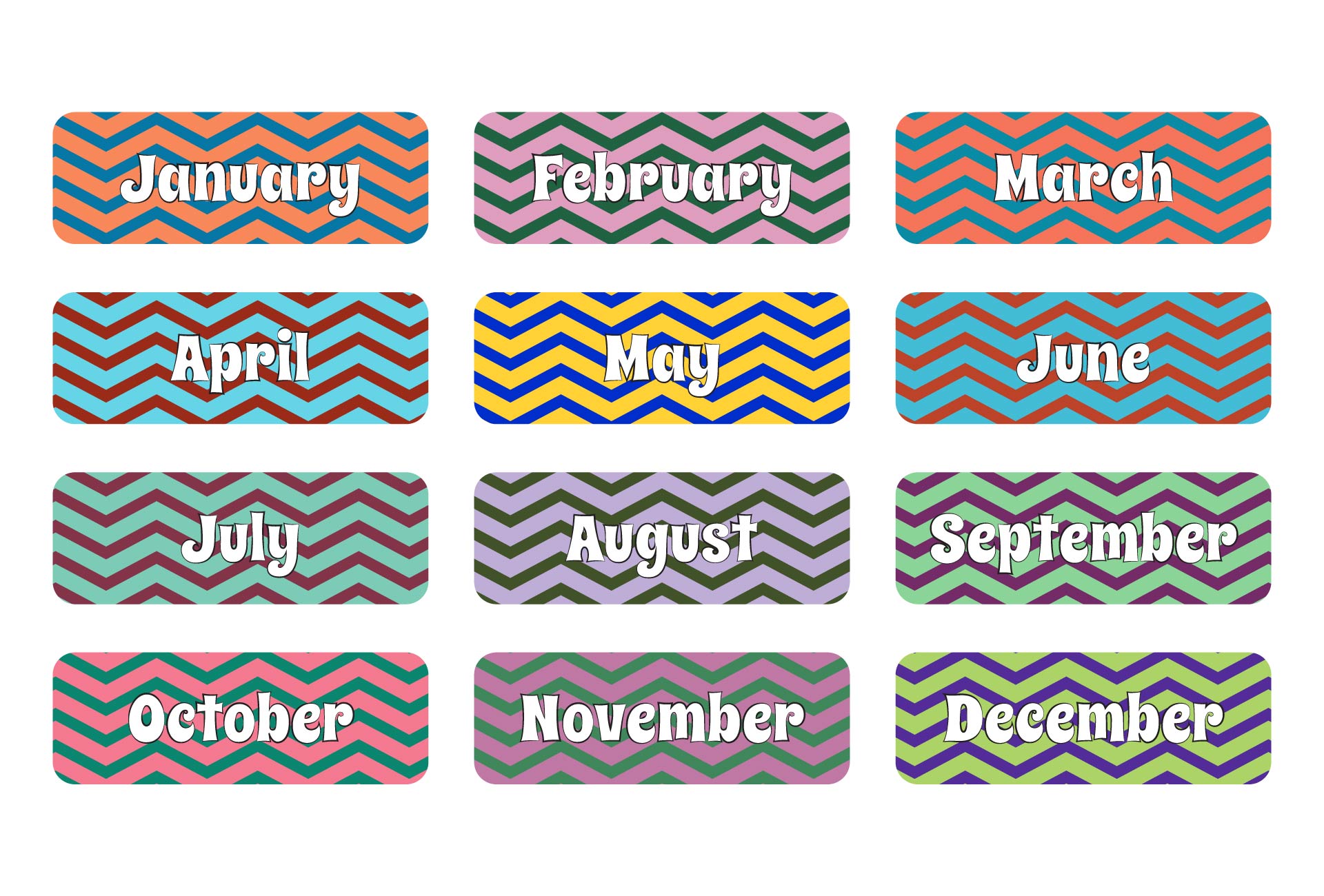 All Months In Order Calendar Learning