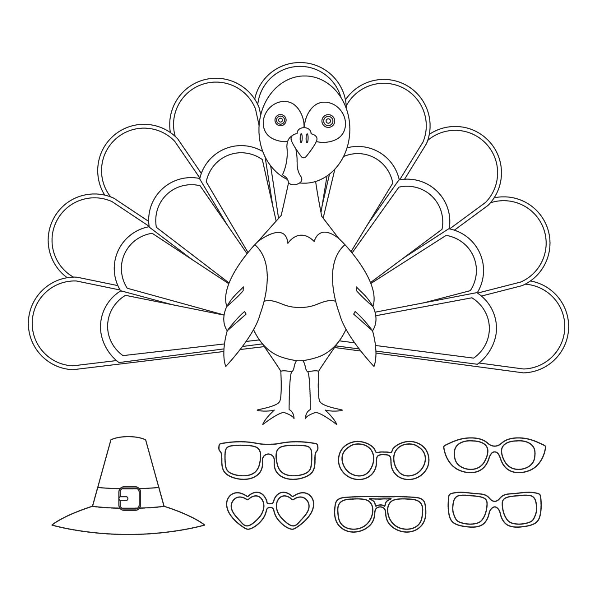 Easy Preschool Thanksgiving Crafts Template