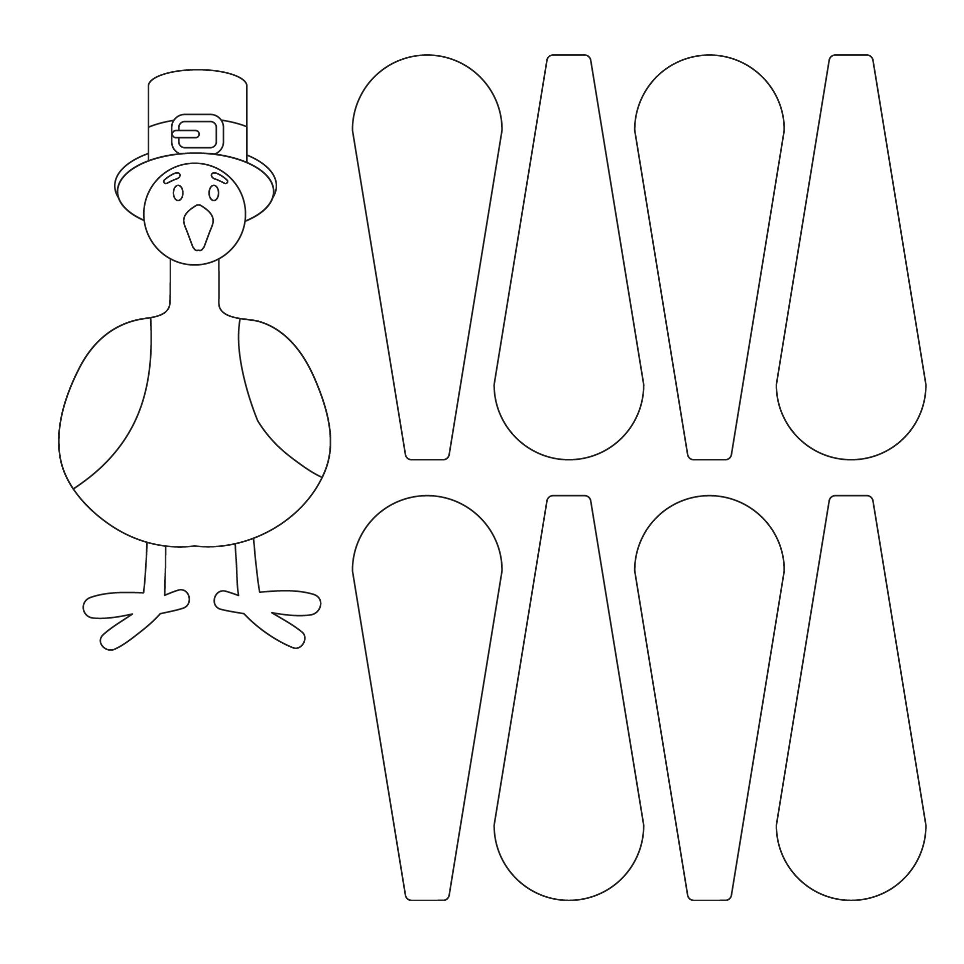 I Am Thankful Turkey Paper Craft