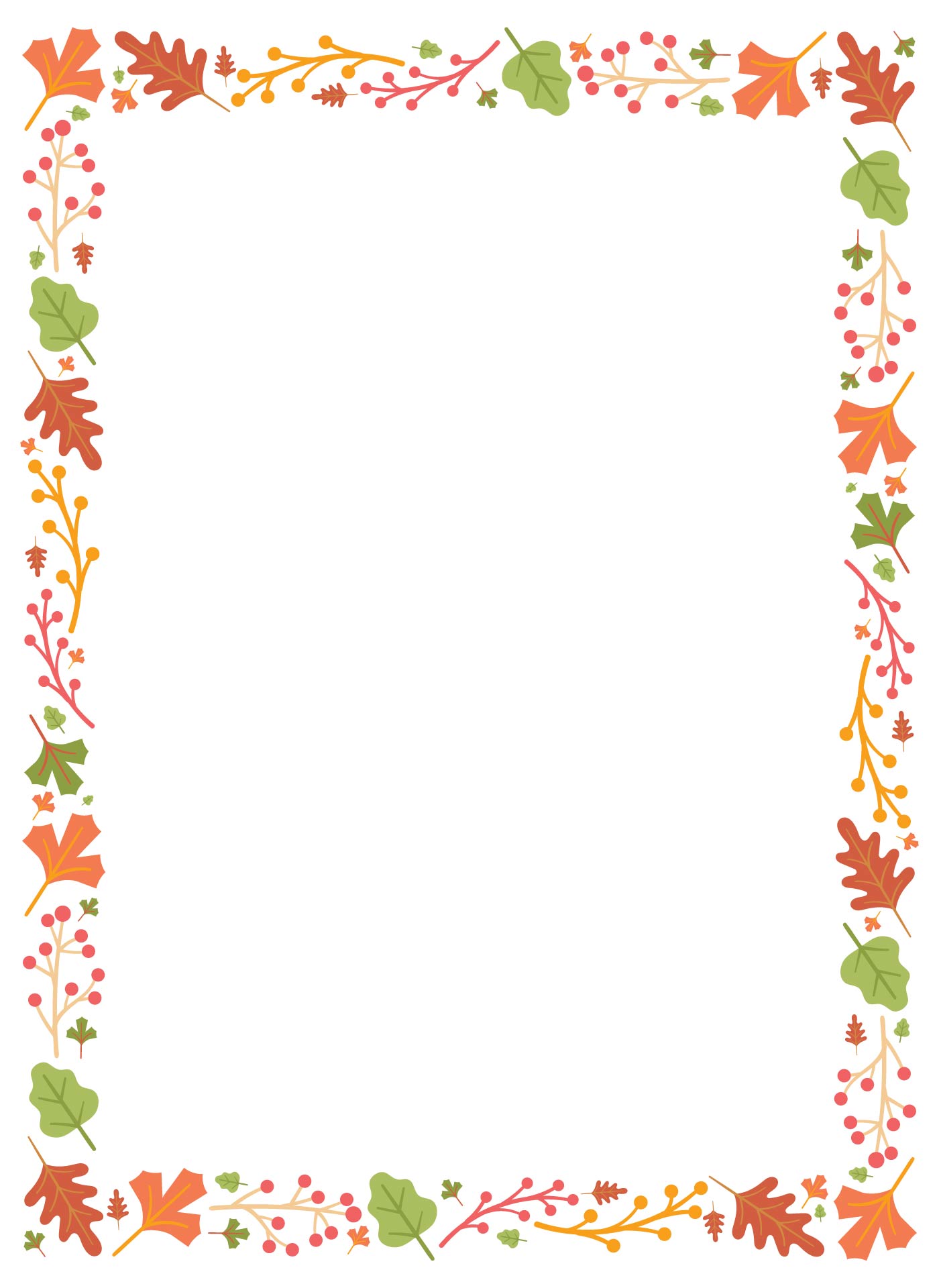 Beautiful Thanksgiving Borders Printable