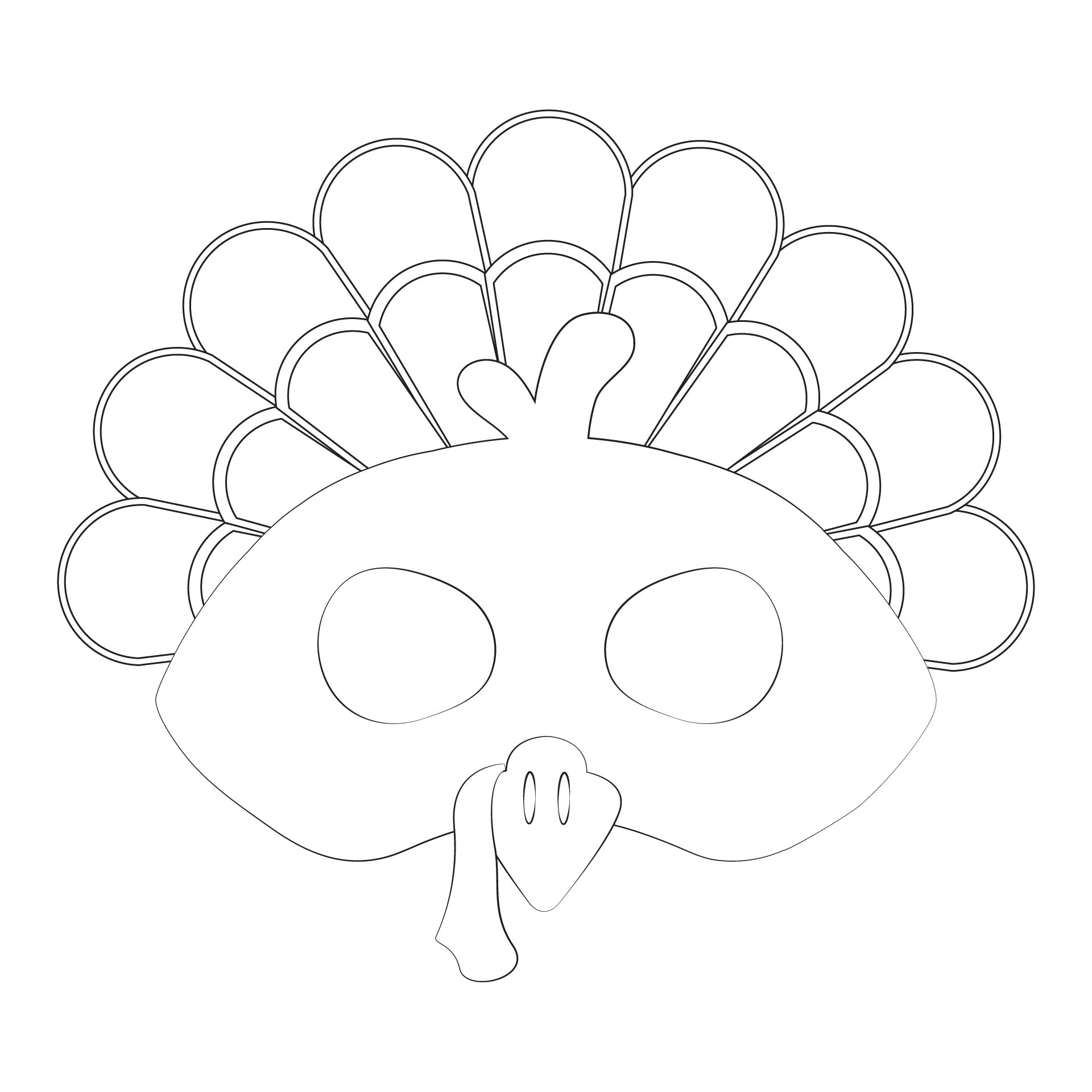 DIY Printable Turkey Mask Template