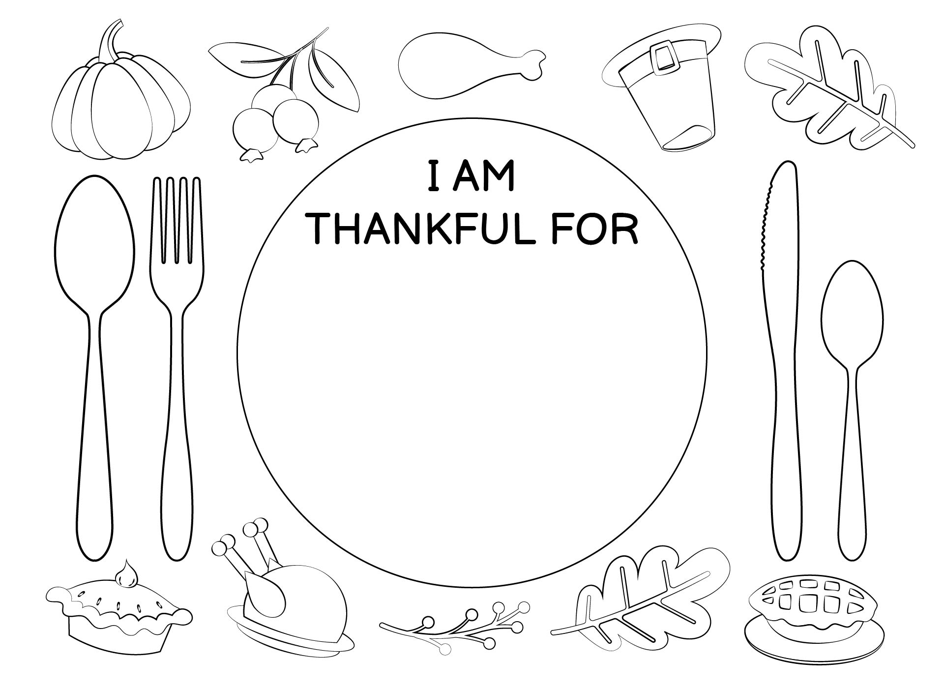 Fun Printable Thanksgiving Placemats